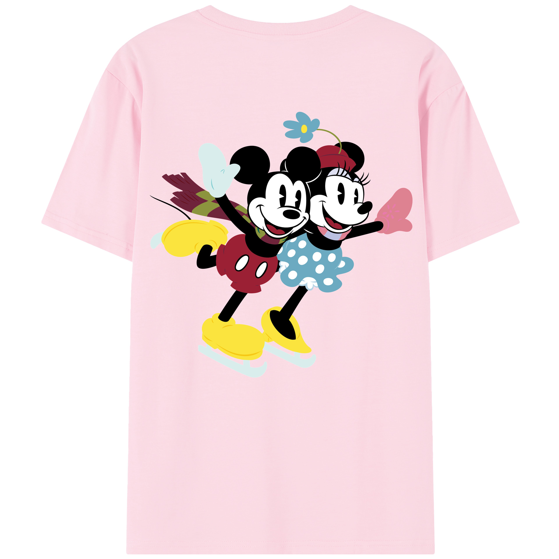 （画像用） ミッキーマウス Mickey Mouse 綿100％半袖Tシャツ（背面プリント）