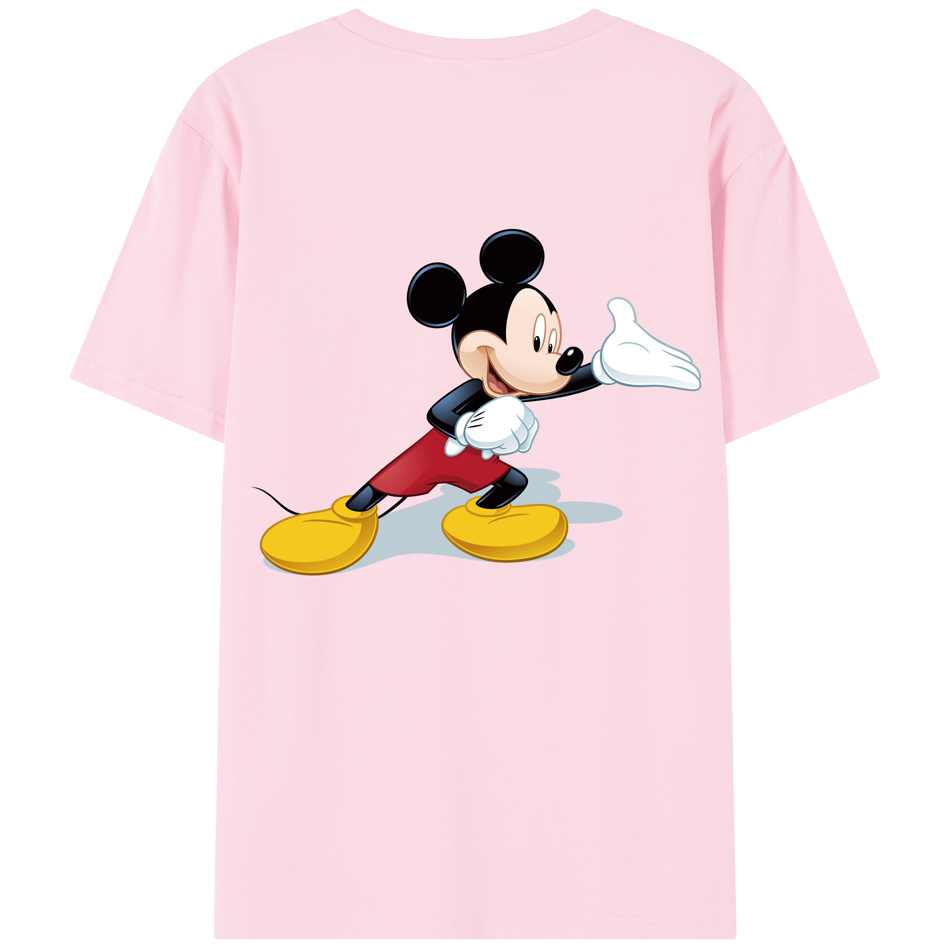 （画像用） ミッキーマウス Mickey Mouse 綿100％半袖Tシャツ（背面プリント）