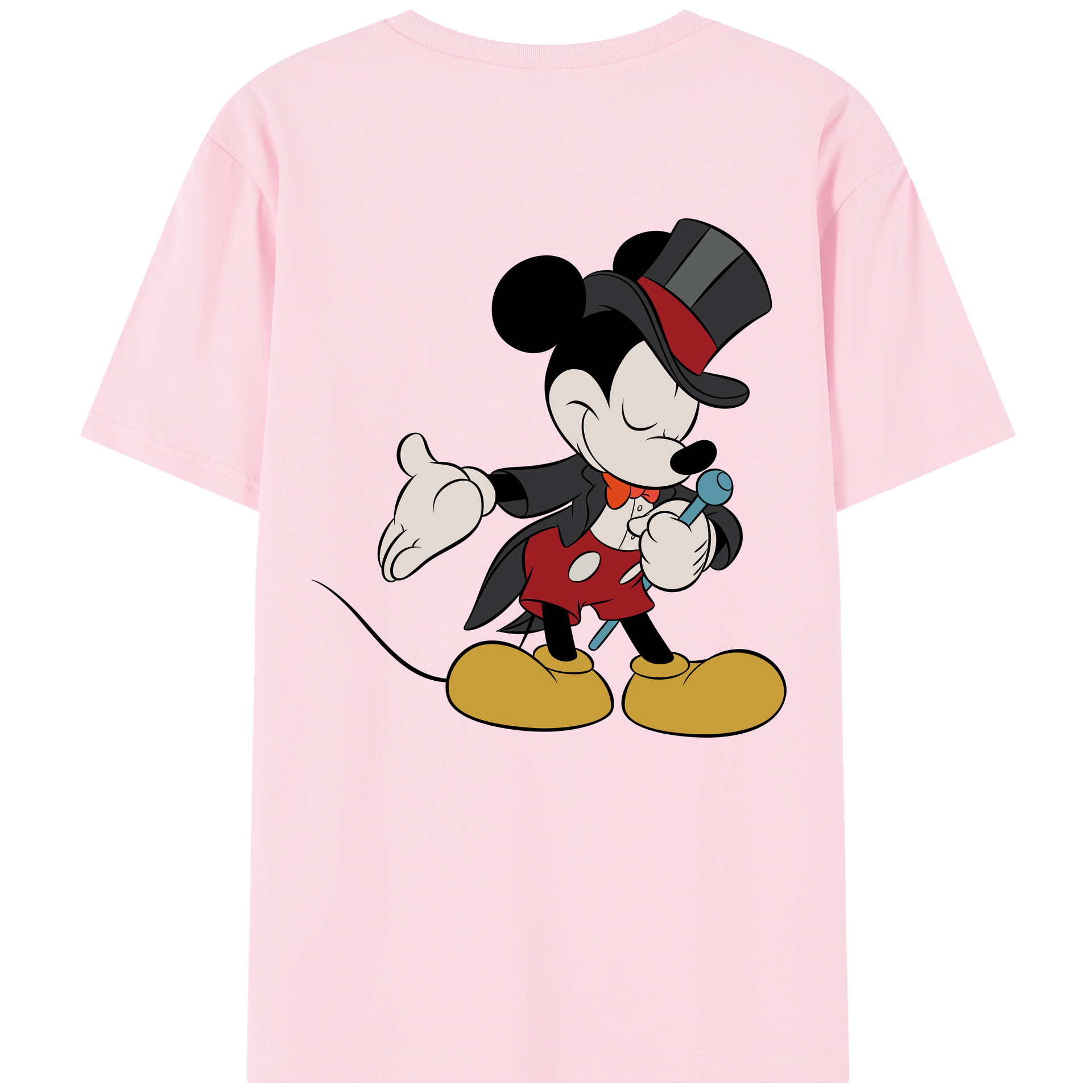 （画像用） ミッキーマウス Mickey Mouse 綿100％半袖Tシャツ（背面プリント）