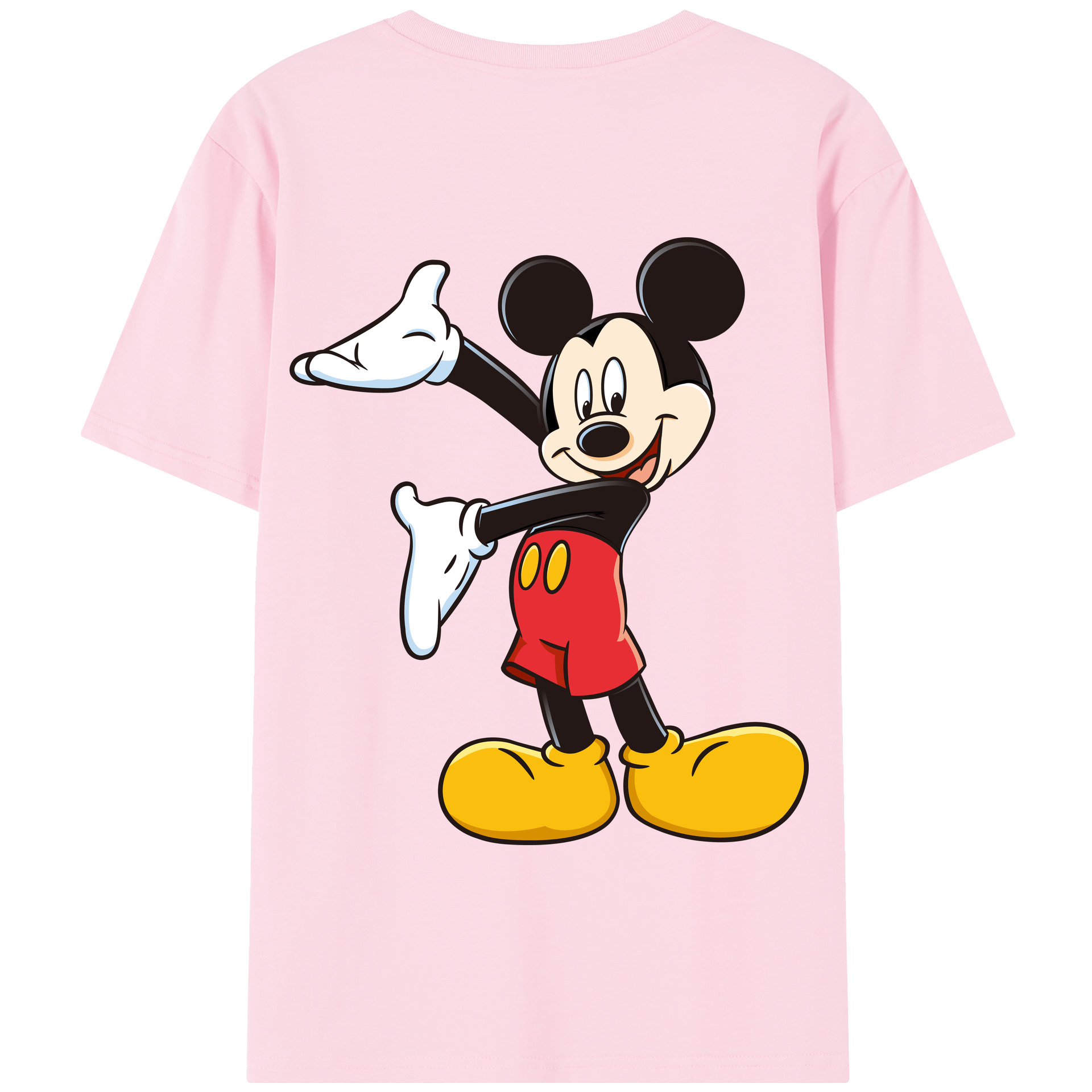 （画像用） ミッキーマウス Mickey Mouse 綿100％半袖Tシャツ（背面プリント）