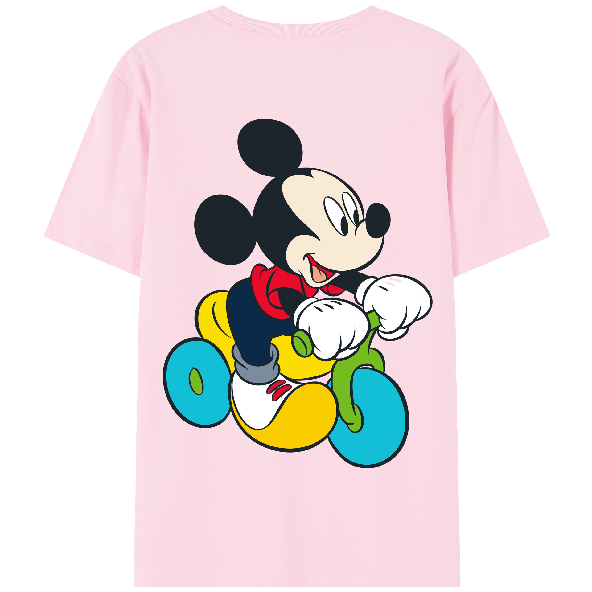 （画像用） ミッキーマウス Mickey Mouse 綿100％半袖Tシャツ（背面プリント）