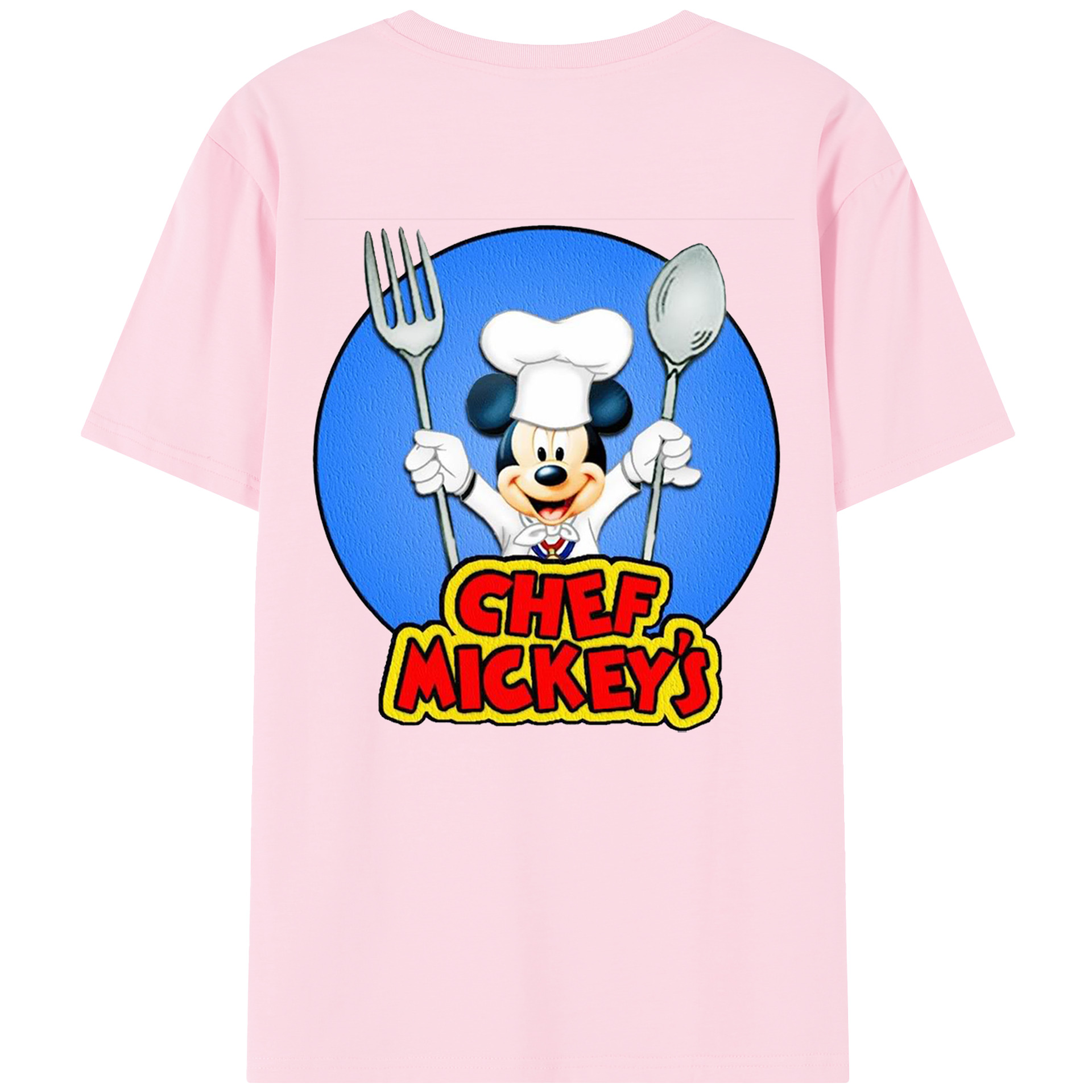 （画像用） ミッキーマウス Mickey Mouse 綿100％半袖Tシャツ（背面プリント）