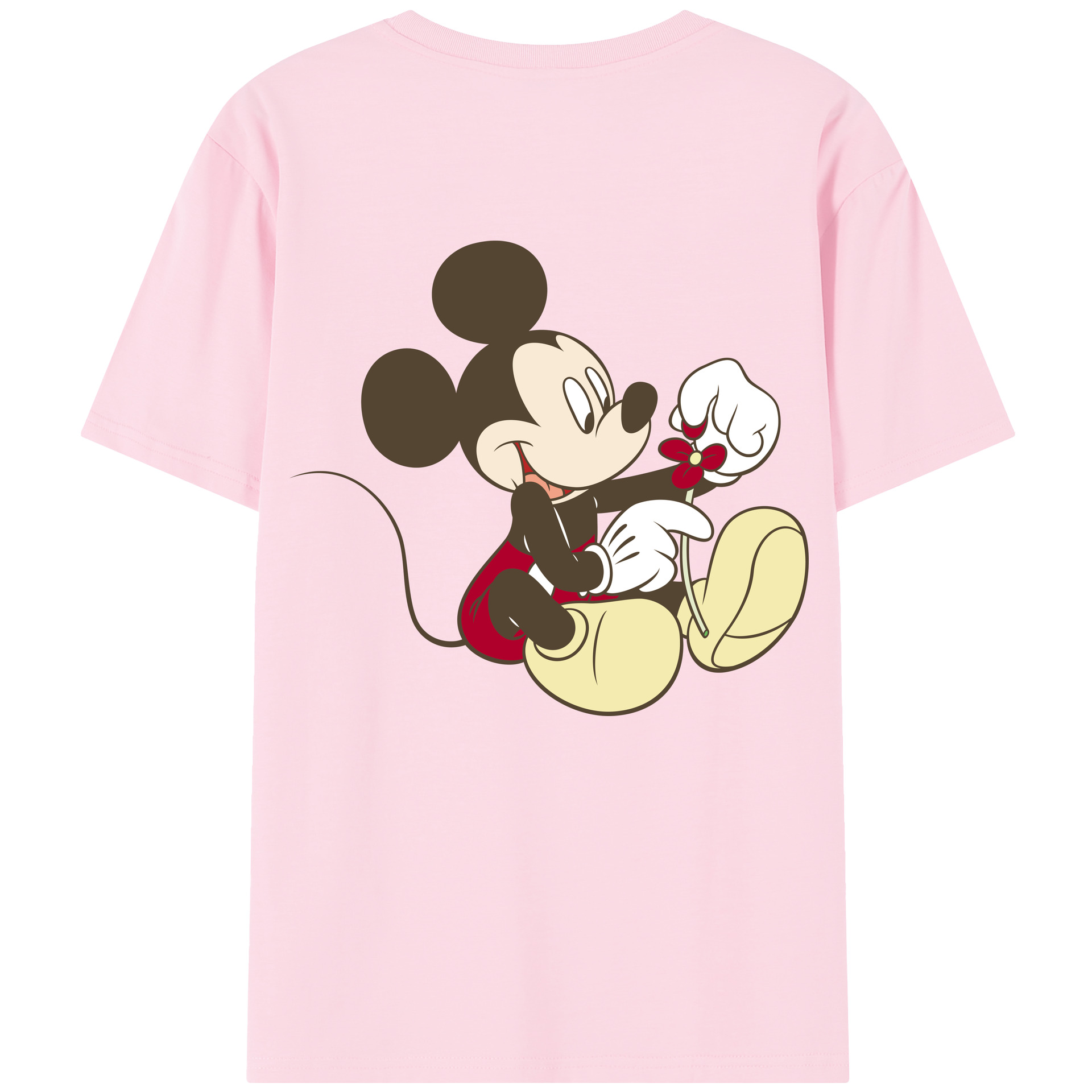 （画像用） ミッキーマウス Mickey Mouse 綿100％半袖Tシャツ（背面プリント）