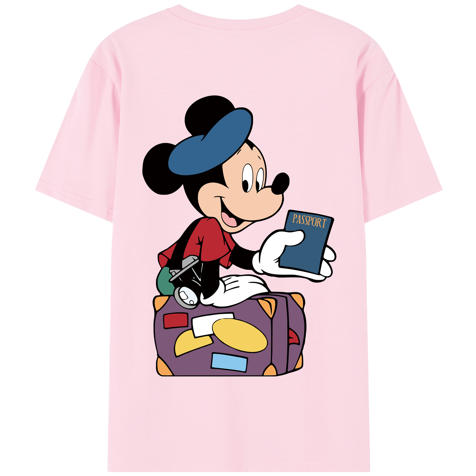 （画像用） ミッキーマウス Mickey Mouse 綿100％半袖Tシャツ（背面プリント）