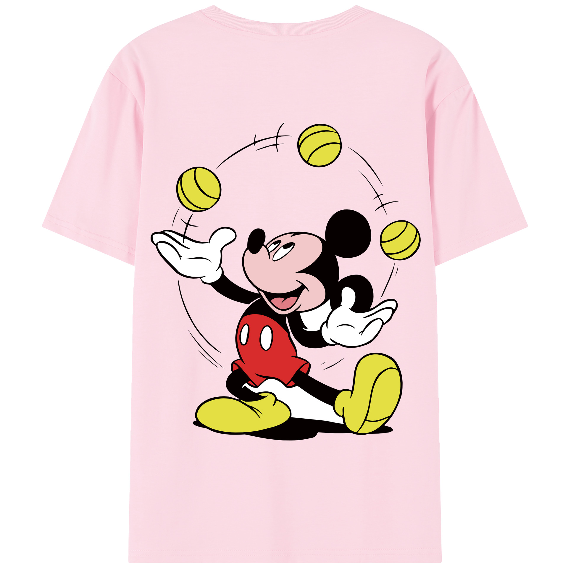 （画像用） ミッキーマウス Mickey Mouse 綿100％半袖Tシャツ（背面プリント）