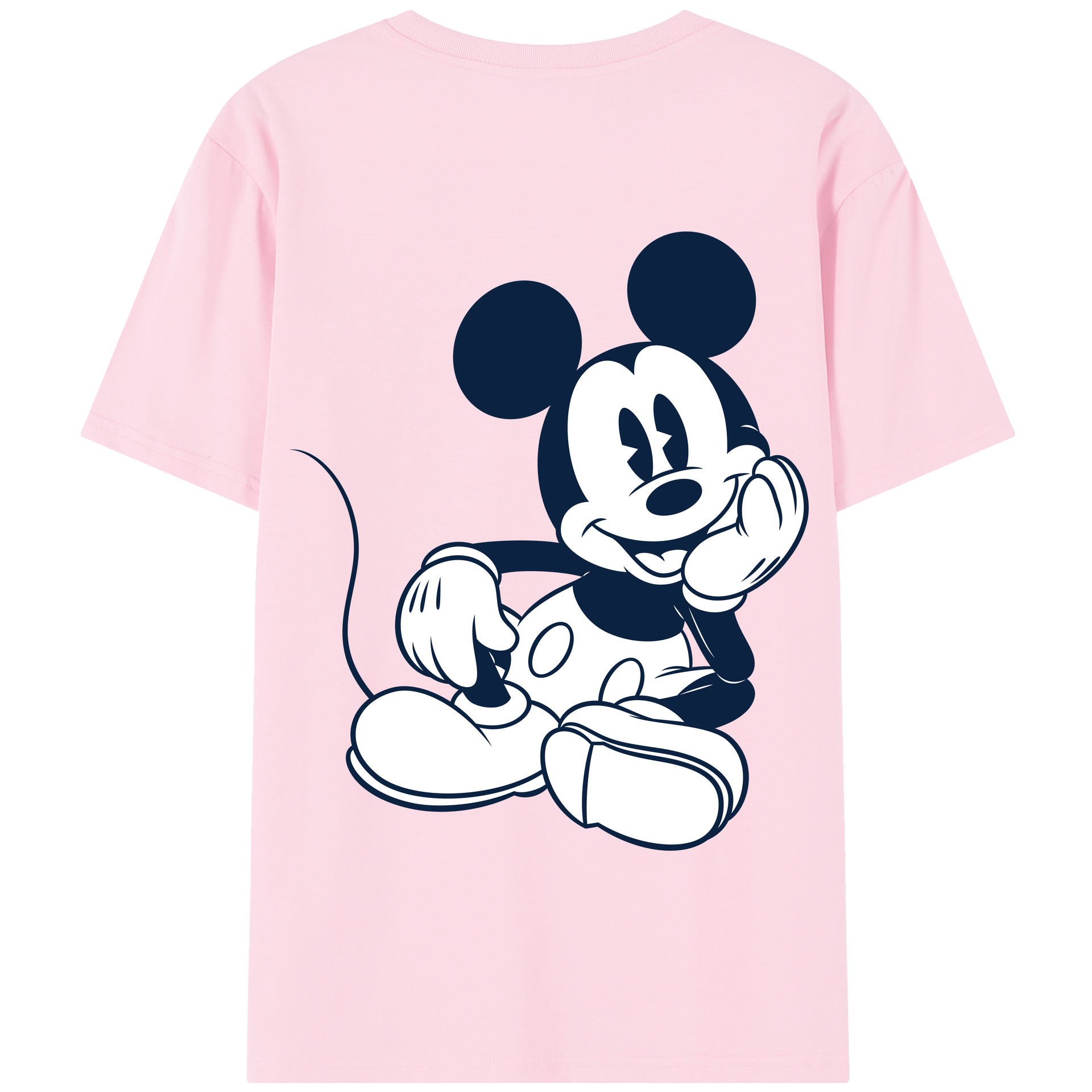 （画像用） ミッキーマウス Mickey Mouse 綿100％半袖Tシャツ（背面プリント）
