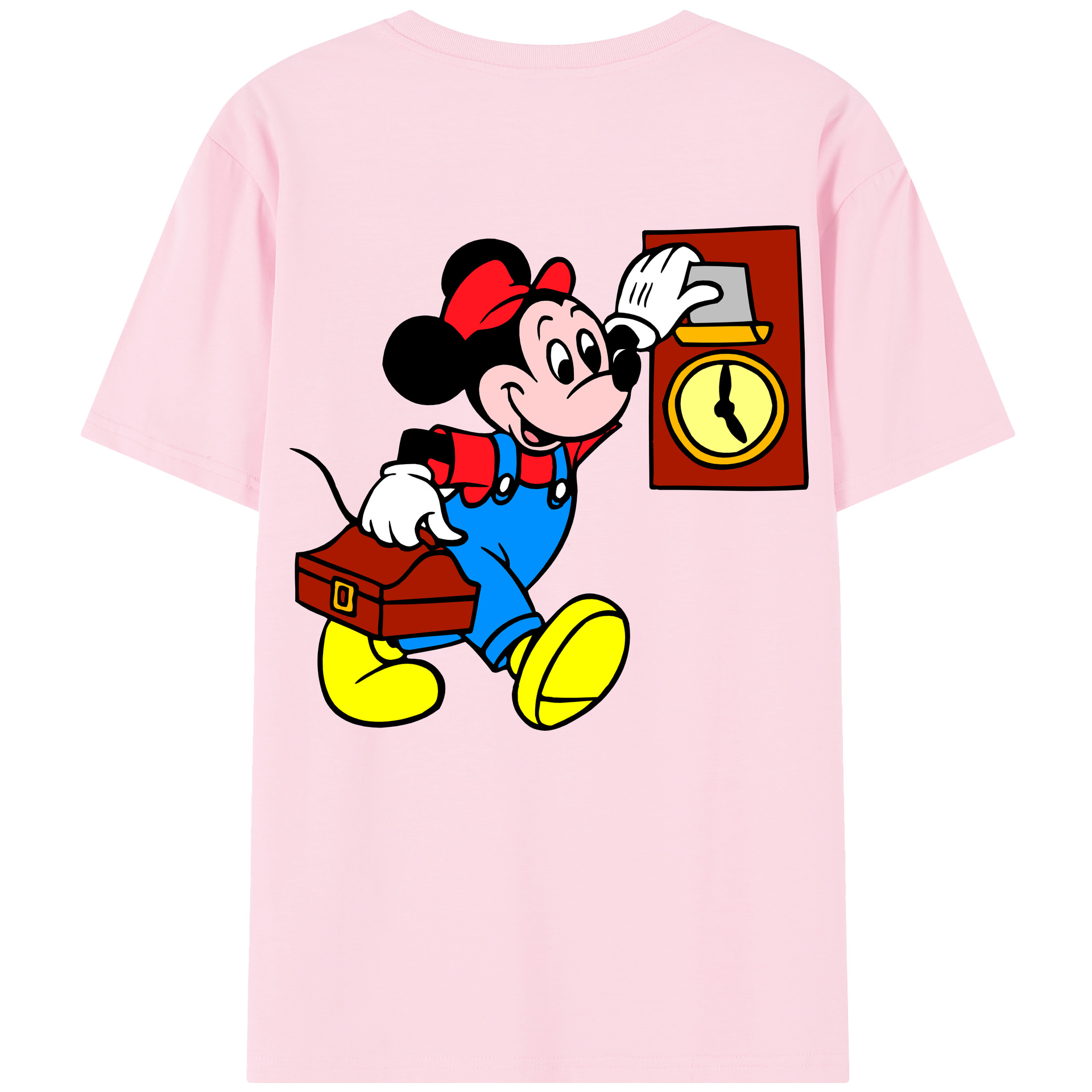 （画像用） ミッキーマウス Mickey Mouse 綿100％半袖Tシャツ（背面プリント）