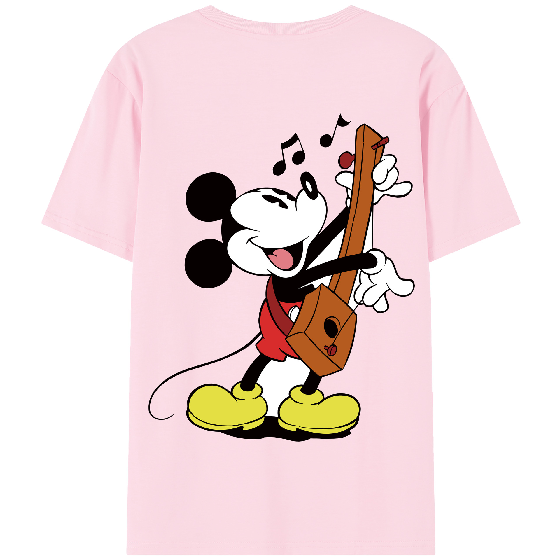 （画像用） ミッキーマウス Mickey Mouse 綿100％半袖Tシャツ（背面プリント）