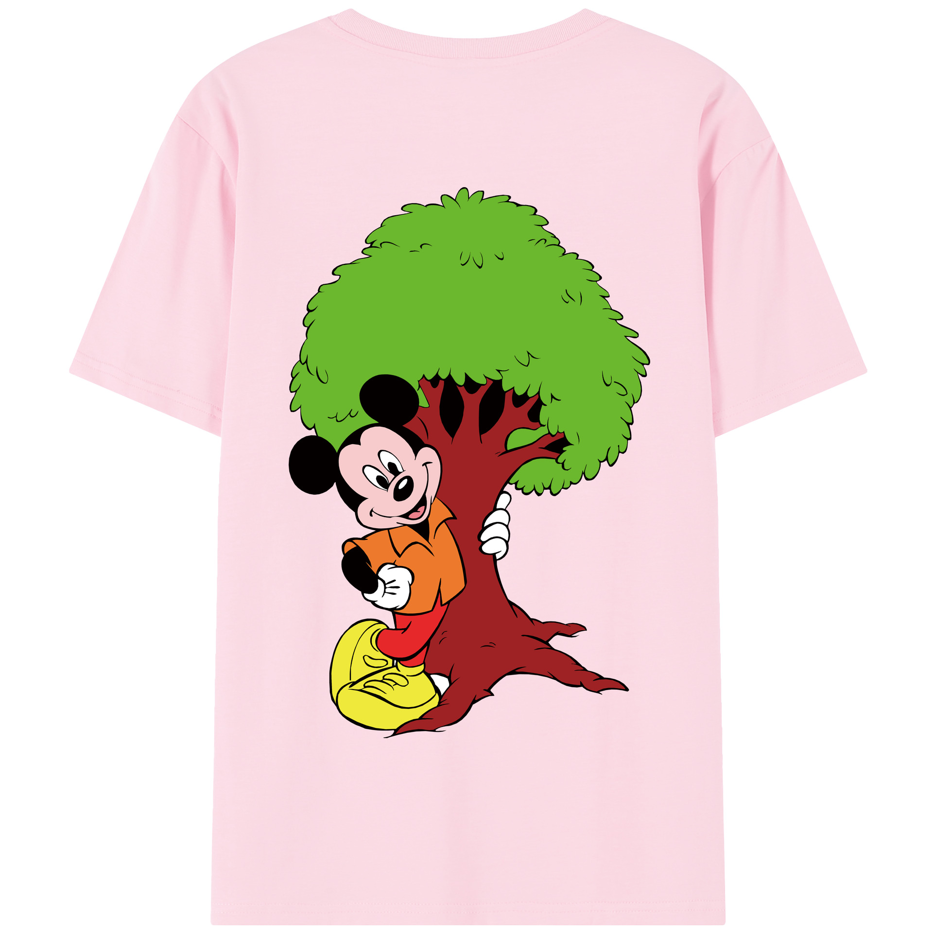 （画像用） ミッキーマウス Mickey Mouse 綿100％半袖Tシャツ（背面プリント）