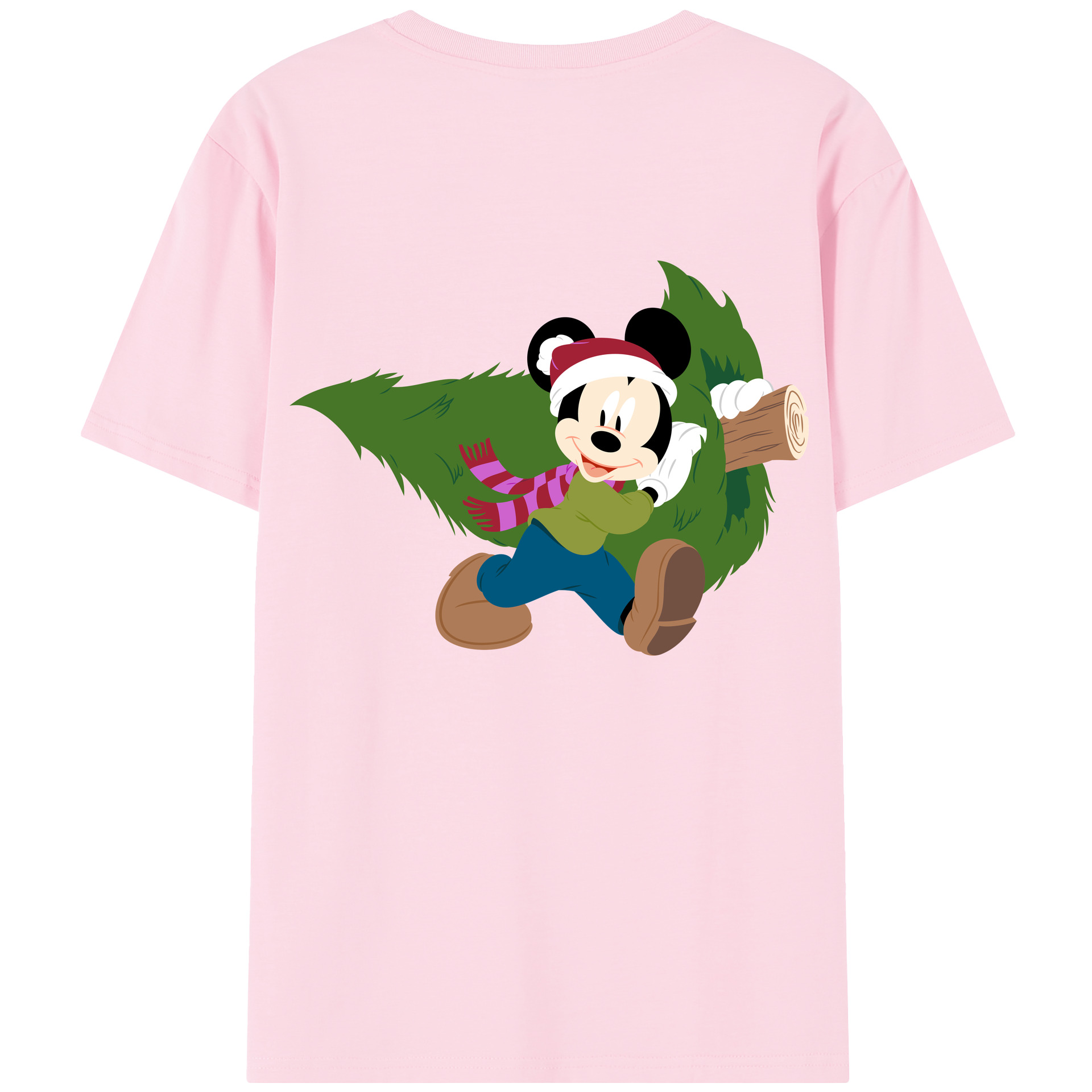 （画像用） ミッキーマウス Mickey Mouse 綿100％半袖Tシャツ（背面プリント）