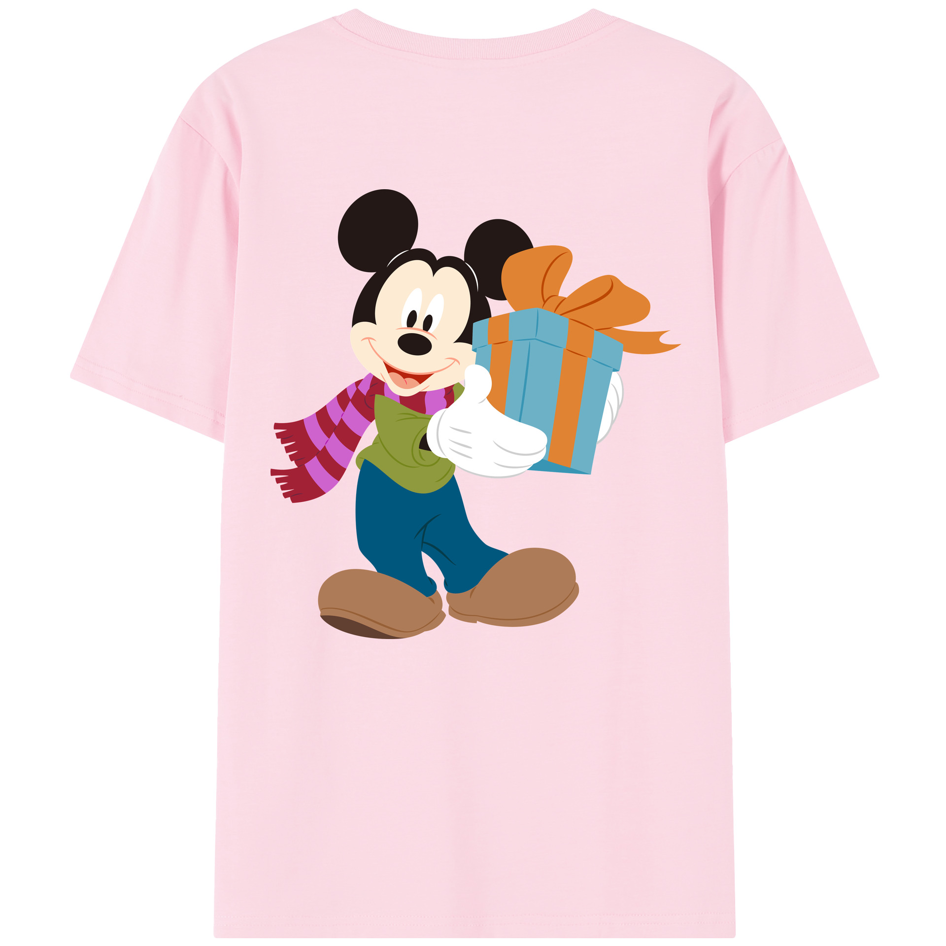 （画像用） ミッキーマウス Mickey Mouse 綿100％半袖Tシャツ（背面プリント）