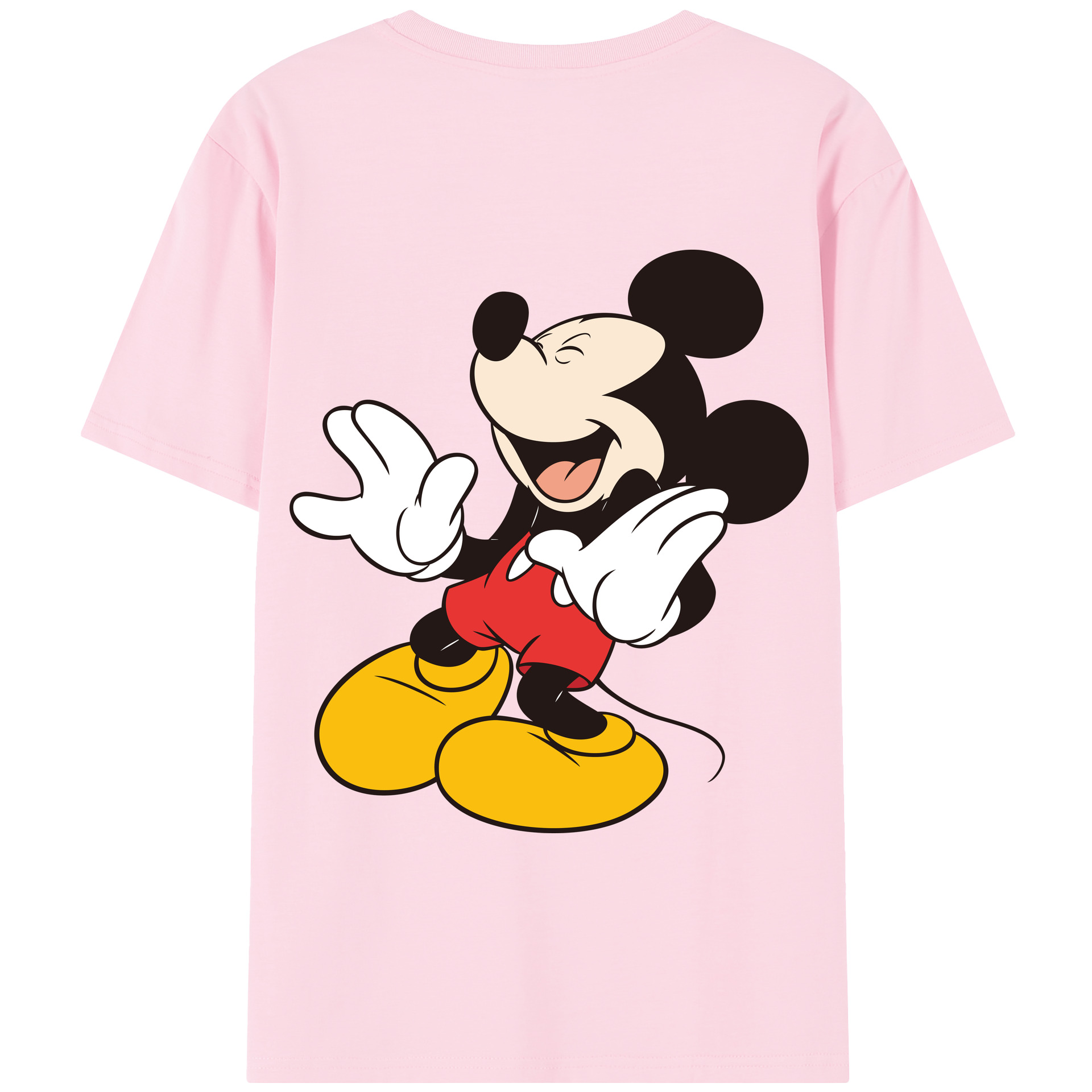 （画像用） ミッキーマウス Mickey Mouse 綿100％半袖Tシャツ（背面プリント）