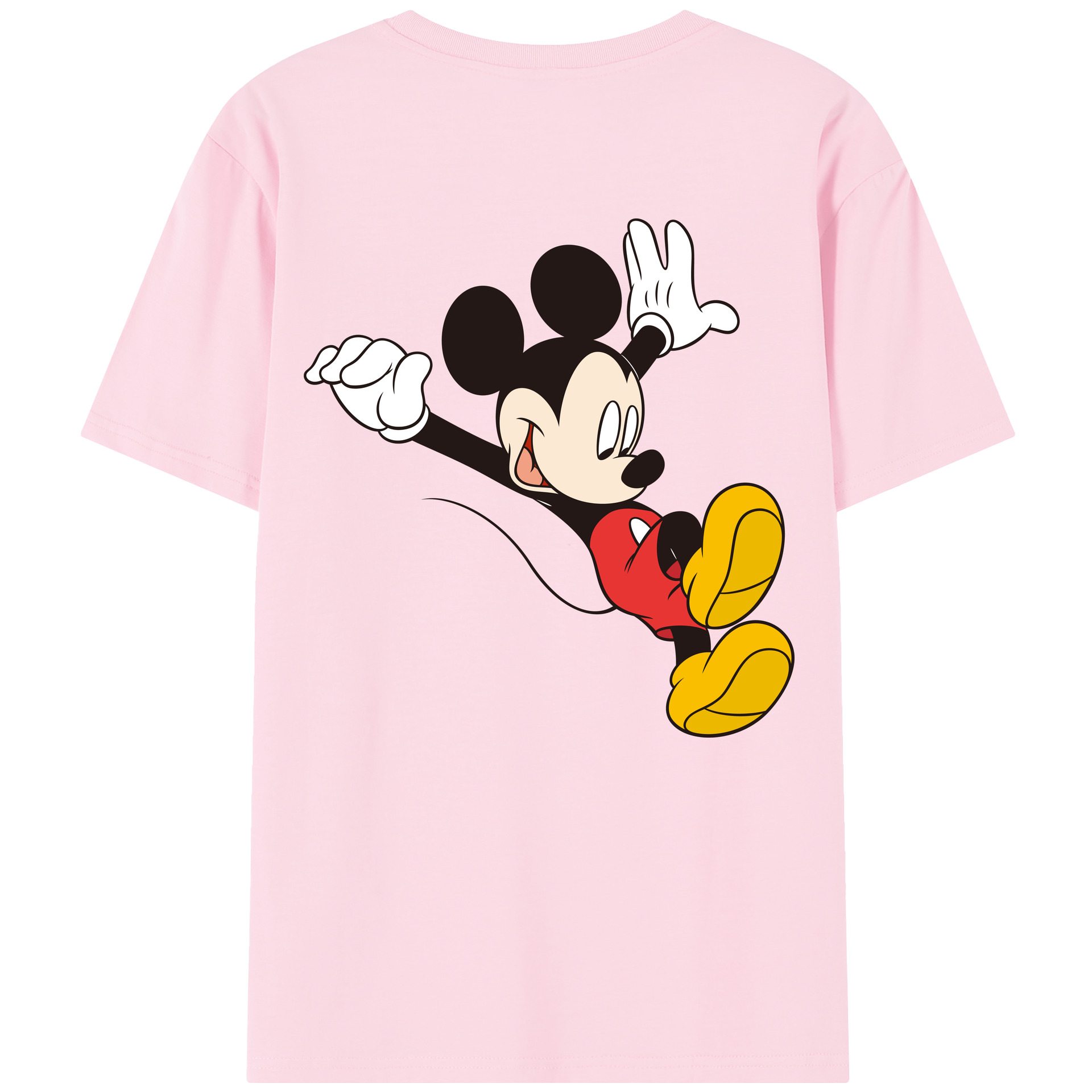 （画像用） ミッキーマウス Mickey Mouse 綿100％半袖Tシャツ（背面プリント）