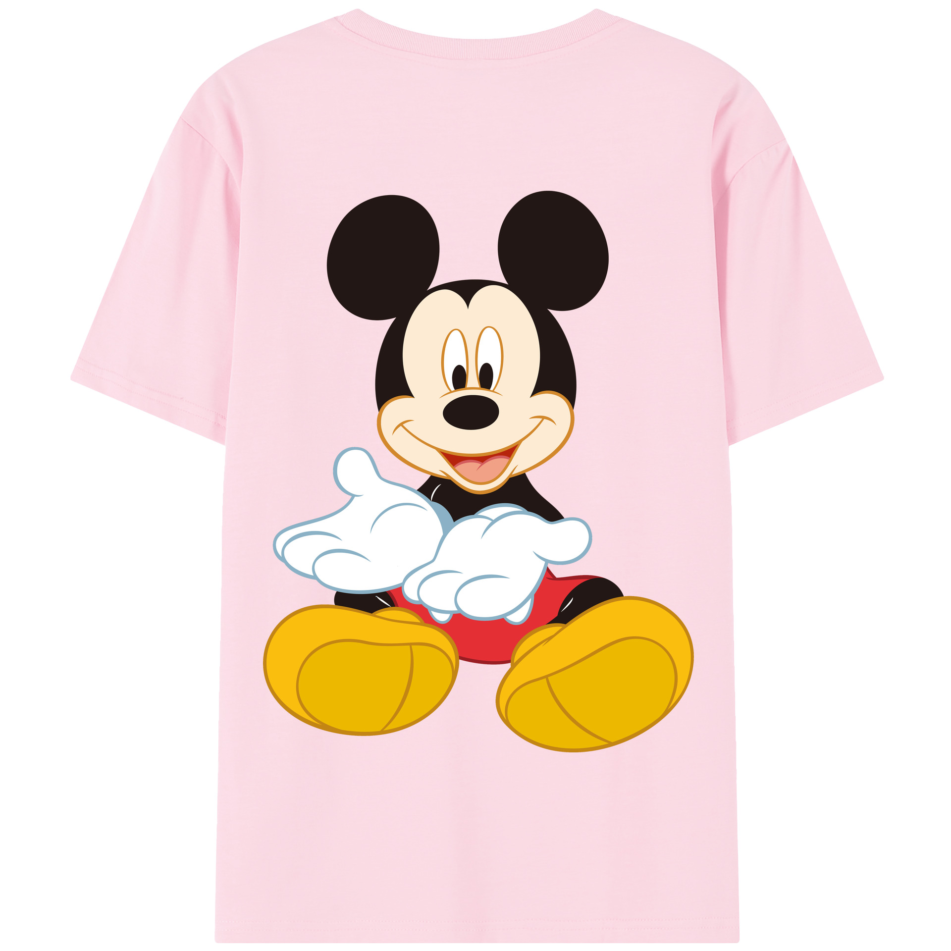 （画像用） ミッキーマウス Mickey Mouse 綿100％半袖Tシャツ（背面プリント）