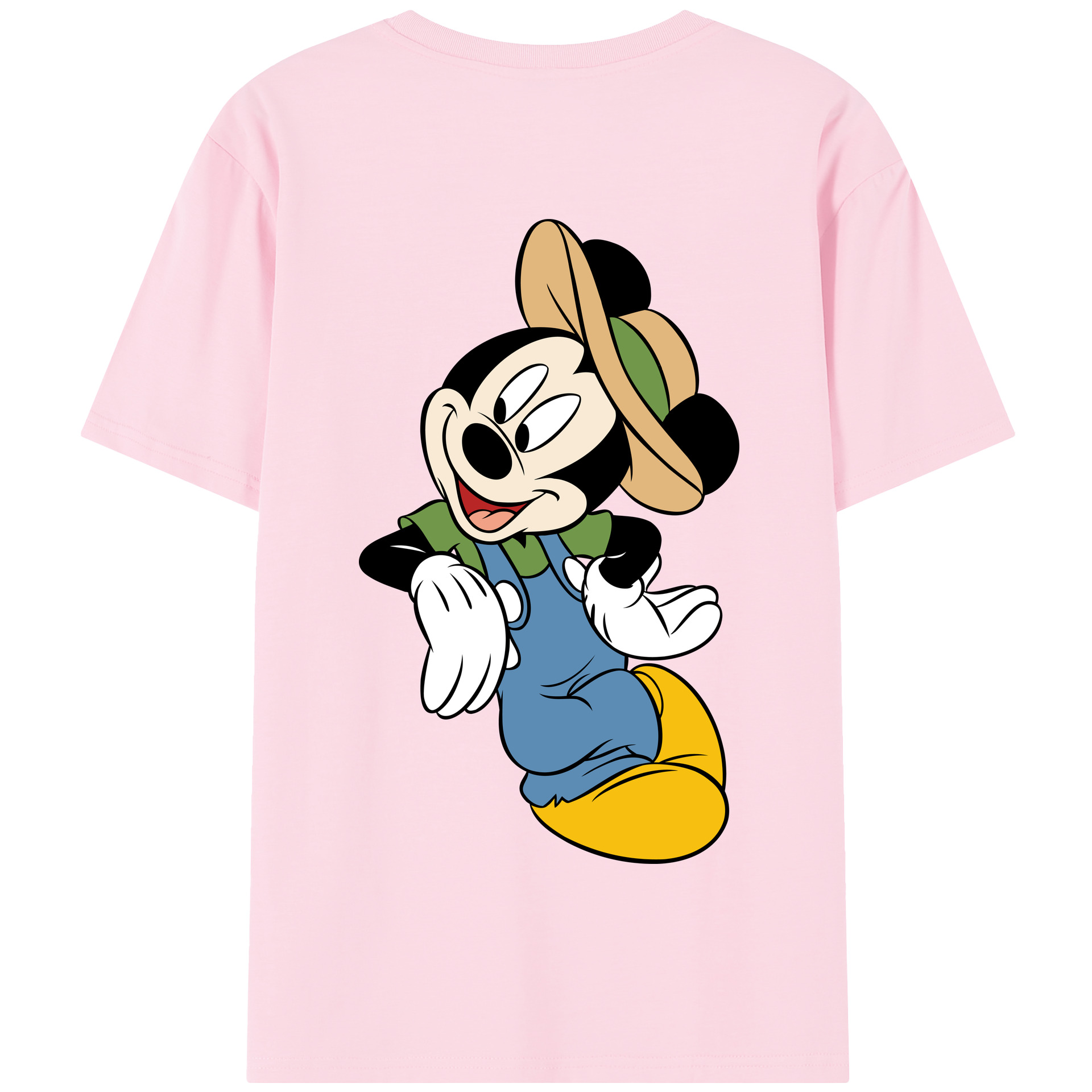 （画像用） ミッキーマウス Mickey Mouse 綿100％半袖Tシャツ（背面プリント）