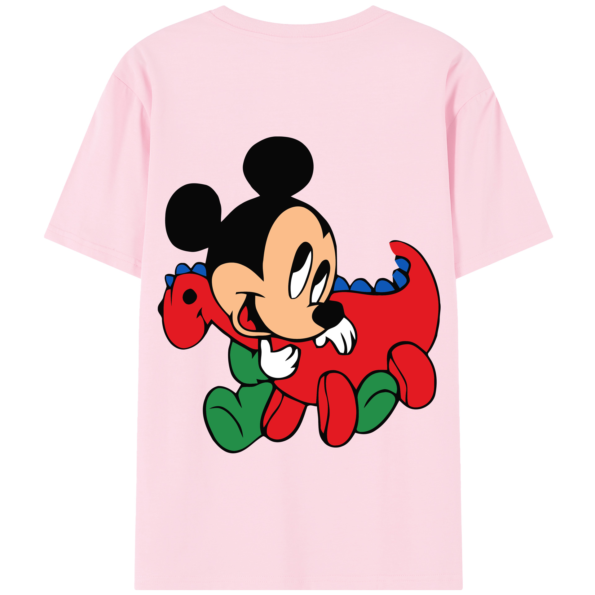 （画像用） ミッキーマウス Mickey Mouse 綿100％半袖Tシャツ（背面プリント）