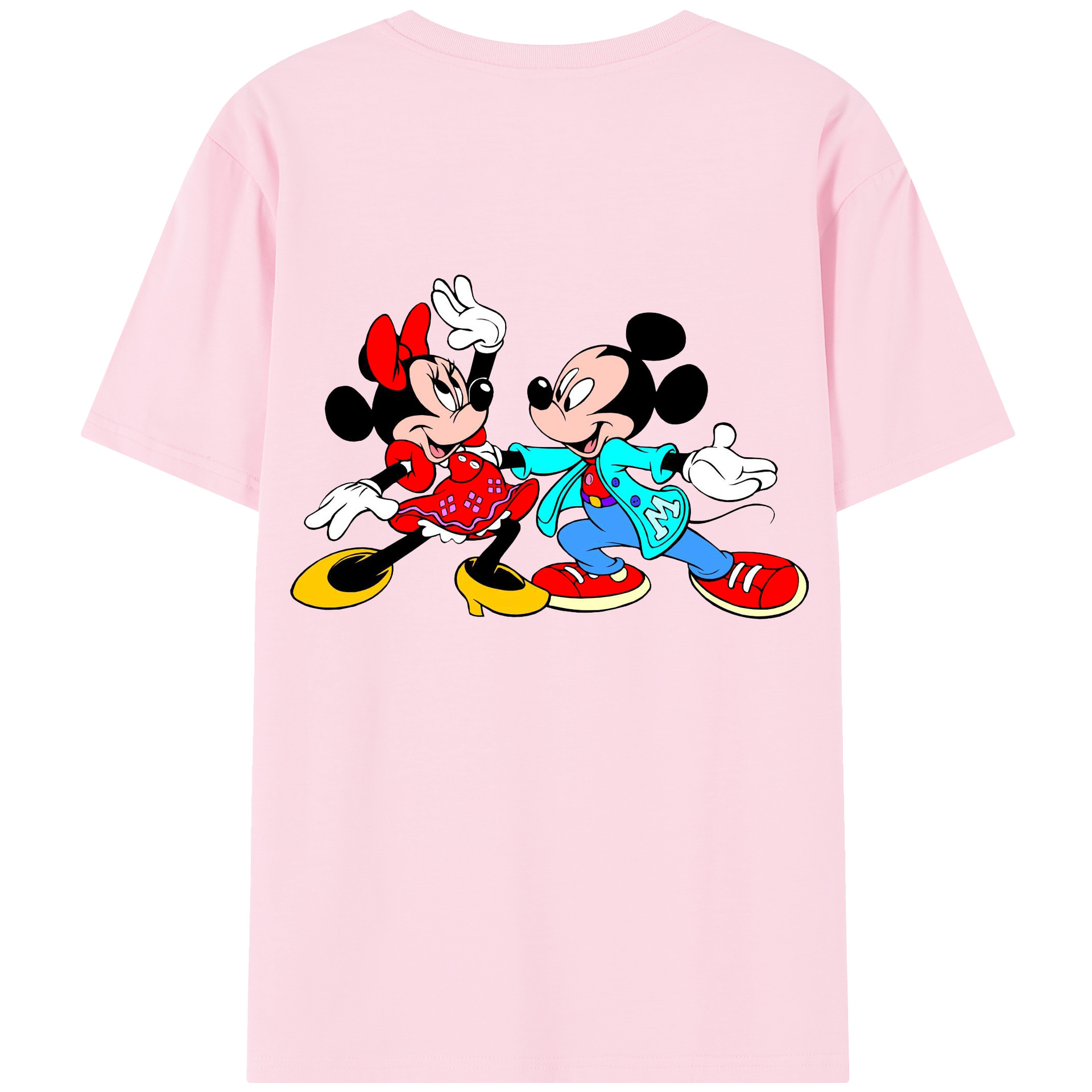（画像用） ミッキーマウス Mickey Mouse 綿100％半袖Tシャツ（背面プリント）