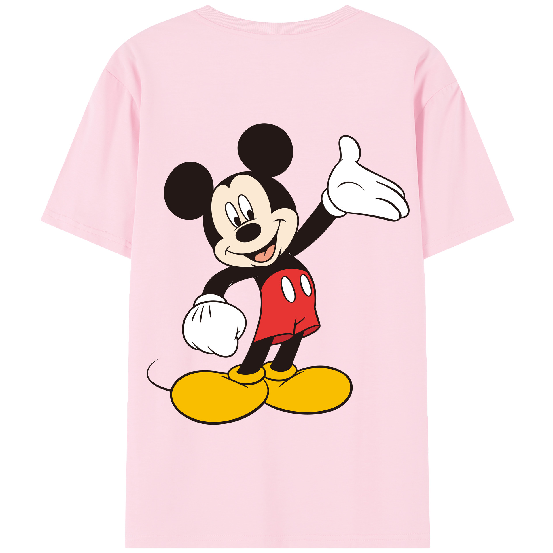 （画像用） ミッキーマウス Mickey Mouse 綿100％半袖Tシャツ（背面プリント）