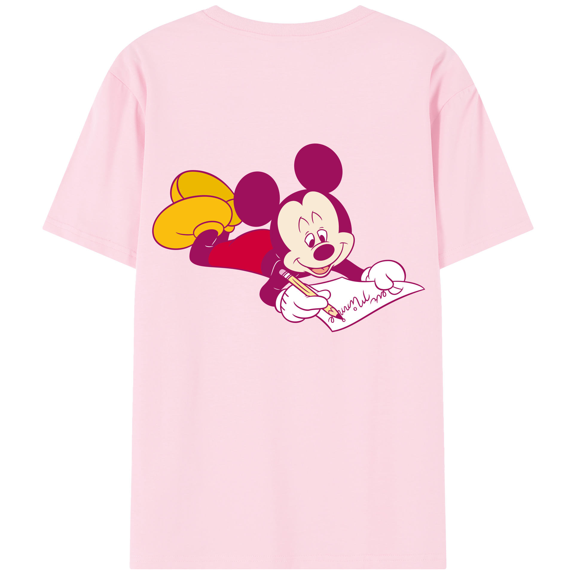 （画像用） ミッキーマウス Mickey Mouse 綿100％半袖Tシャツ（背面プリント）
