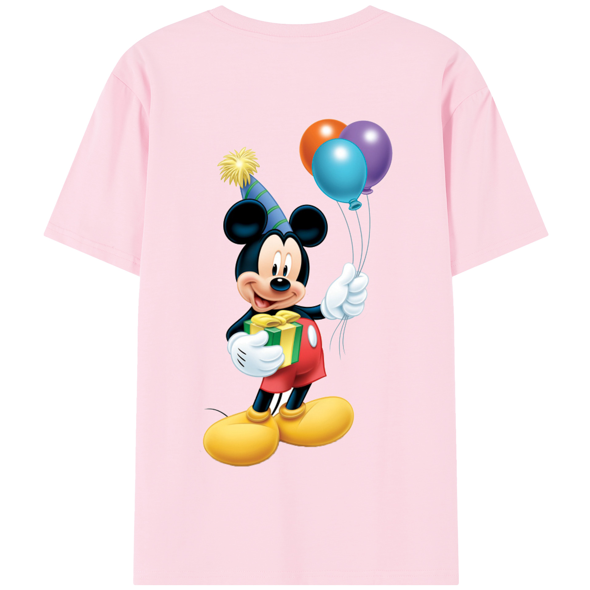 （画像用） ミッキーマウス Mickey Mouse 綿100％半袖Tシャツ（背面プリント）