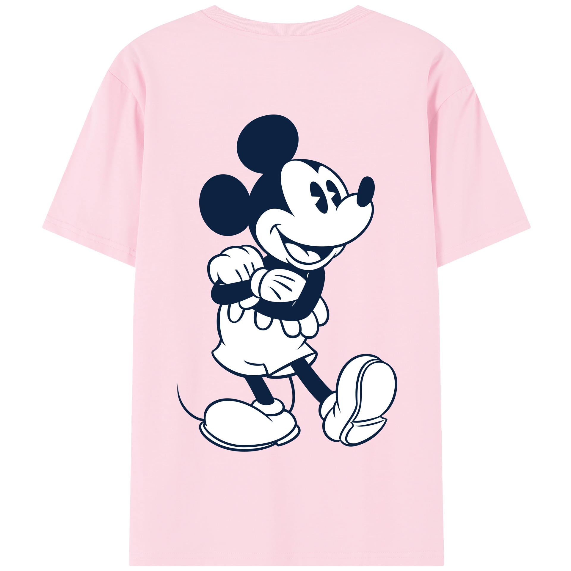 （画像用） ミッキーマウス Mickey Mouse 綿100％半袖Tシャツ（背面プリント）