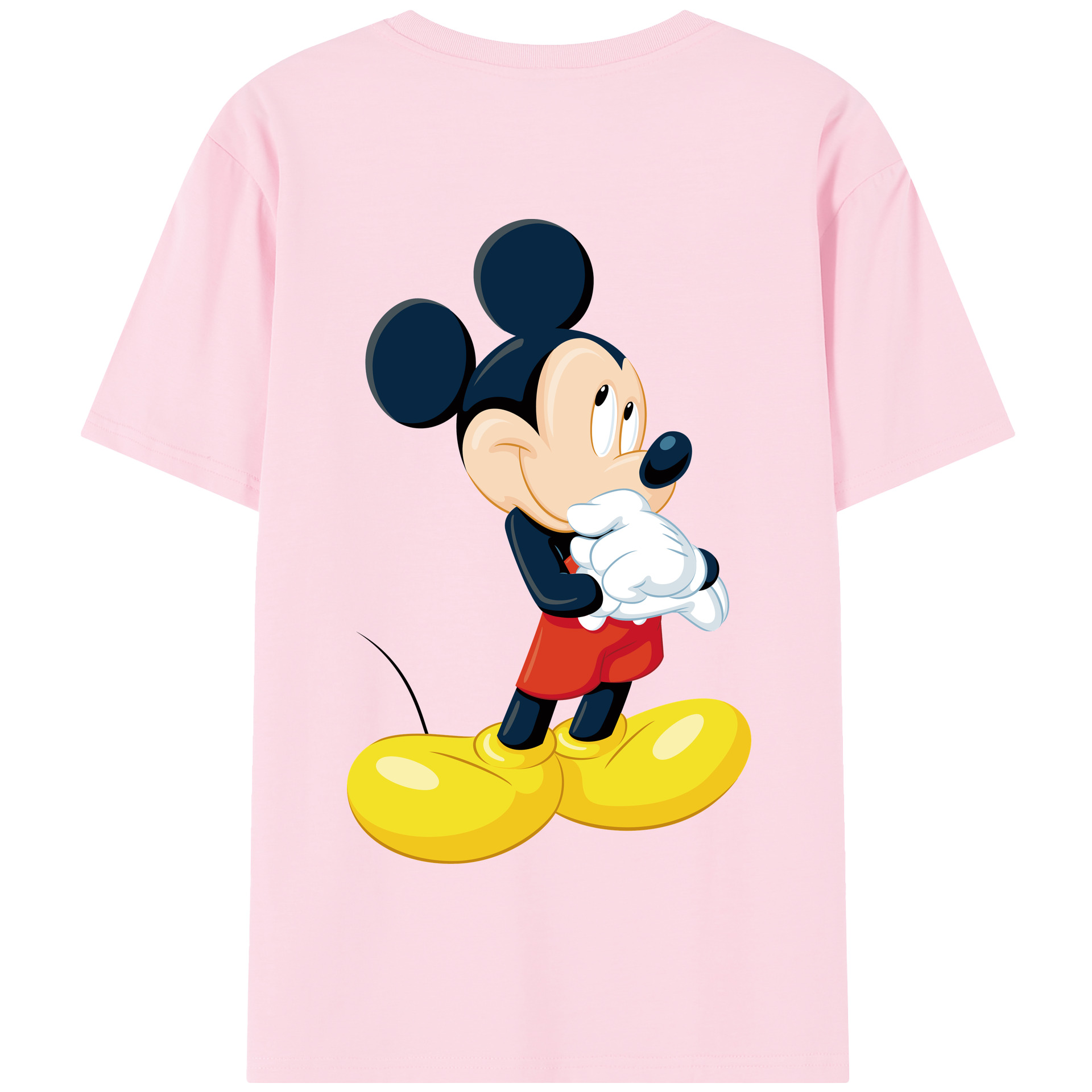 （画像用） ミッキーマウス Mickey Mouse 綿100％半袖Tシャツ（背面プリント）