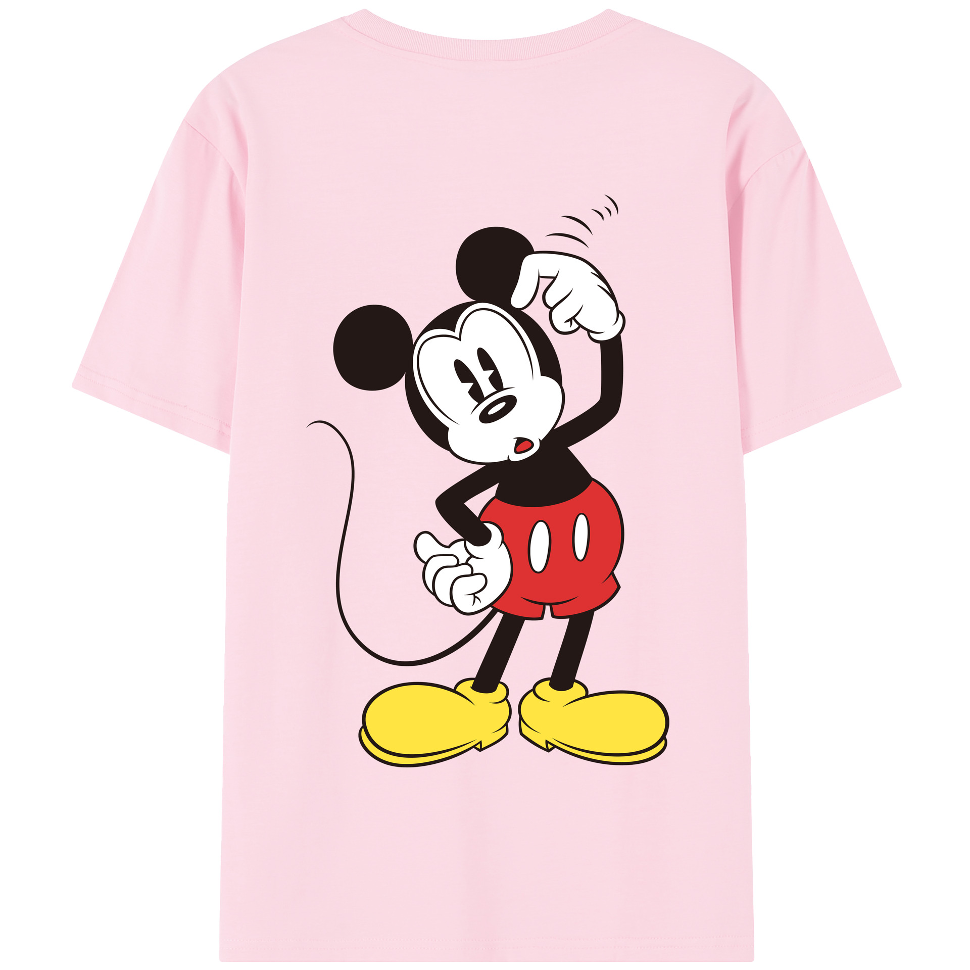 （画像用） ミッキーマウス Mickey Mouse 綿100％半袖Tシャツ（背面プリント）
