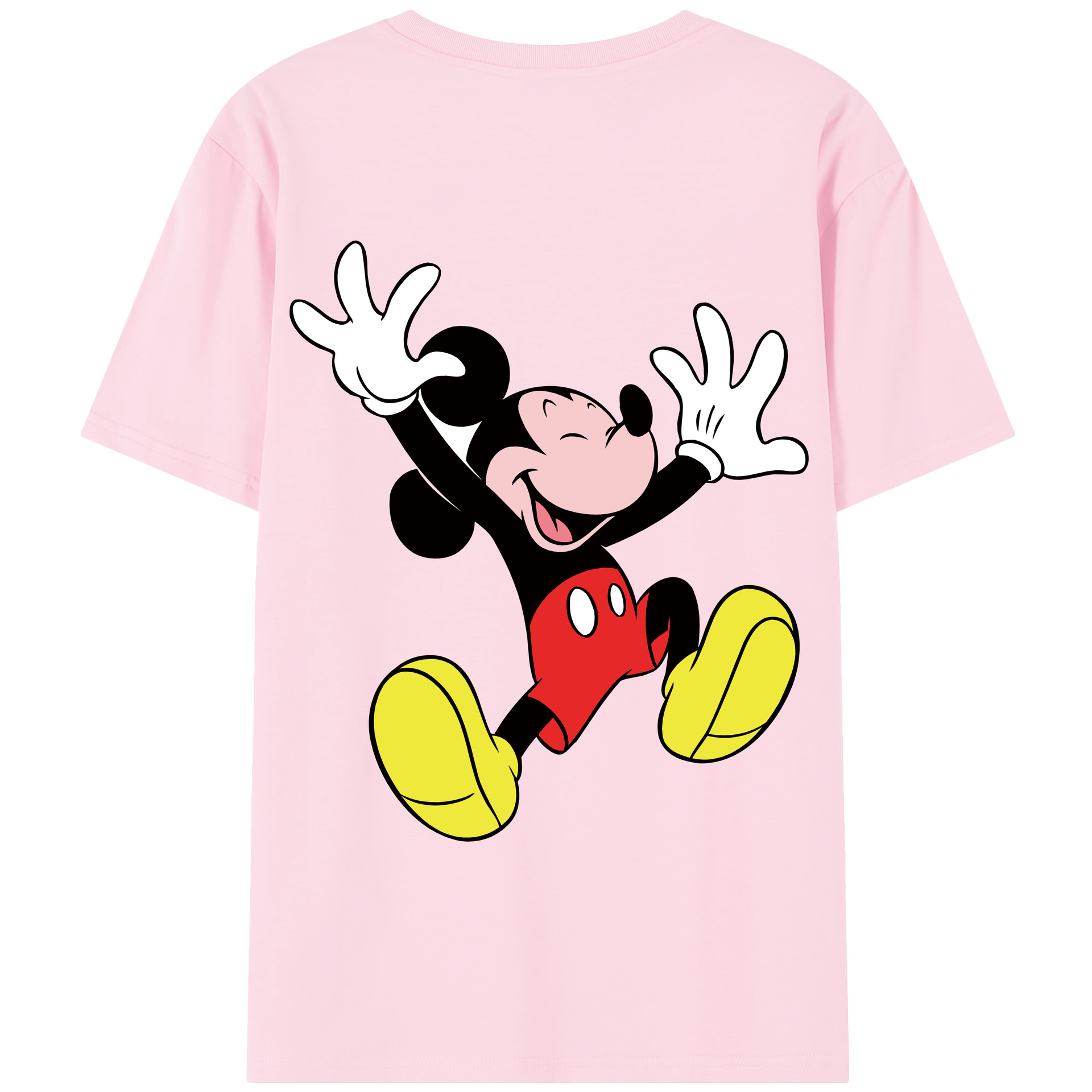 （画像用） ミッキーマウス Mickey Mouse 綿100％半袖Tシャツ（背面プリント）