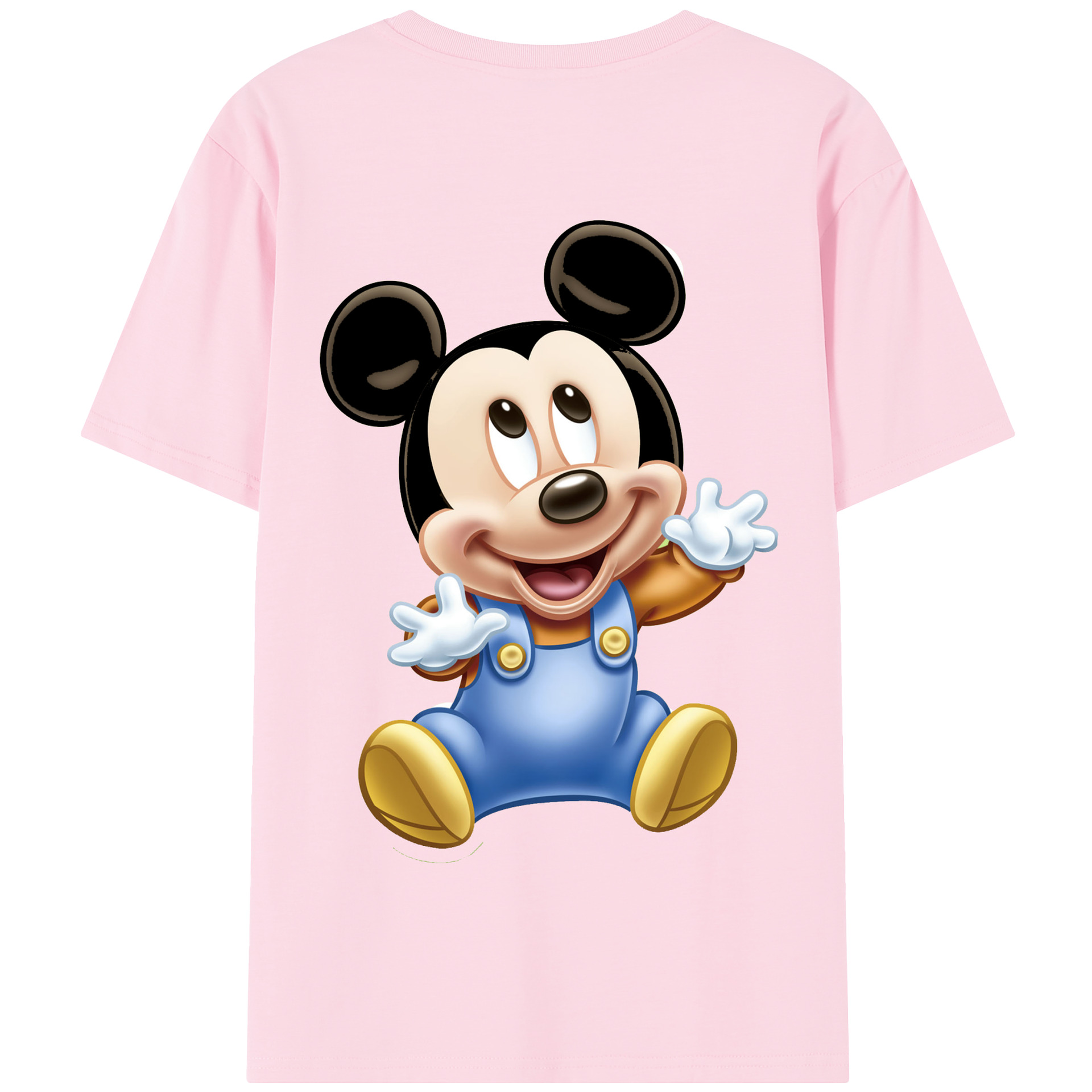 （画像用） ミッキーマウス Mickey Mouse 綿100％半袖Tシャツ（背面プリント）