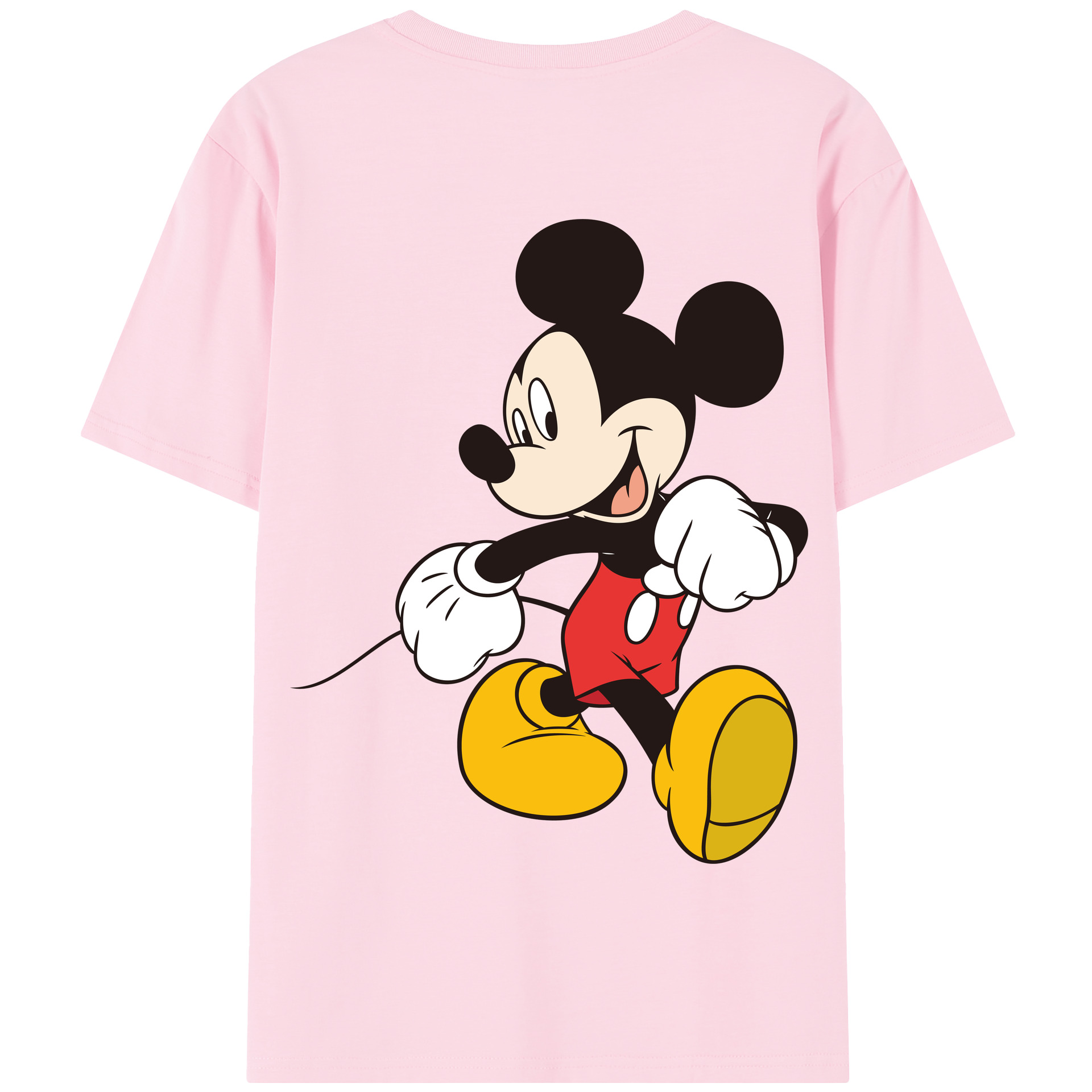 （画像用） ミッキーマウス Mickey Mouse 綿100％半袖Tシャツ（背面プリント）