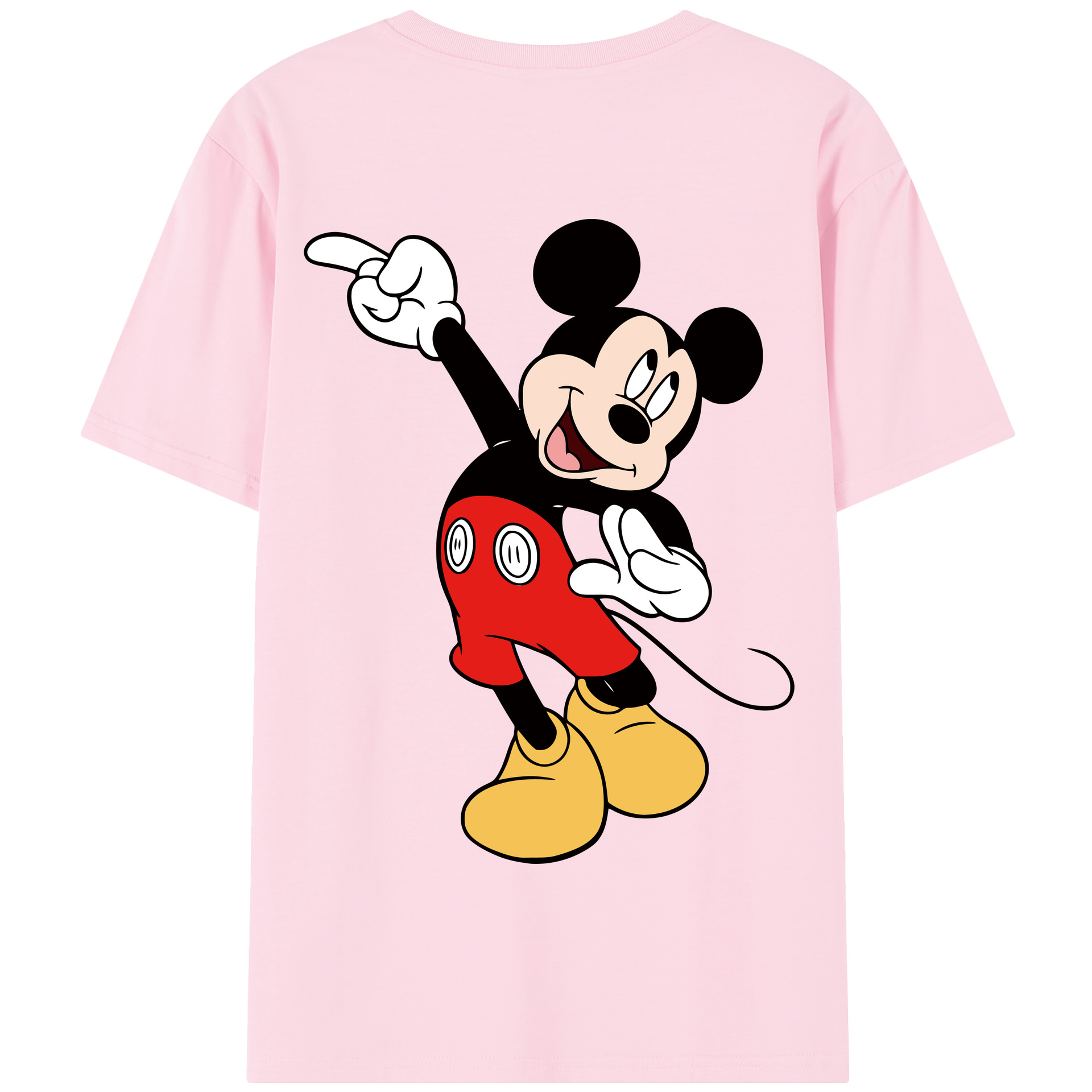 （画像用） ミッキーマウス Mickey Mouse 綿100％半袖Tシャツ（背面プリント）
