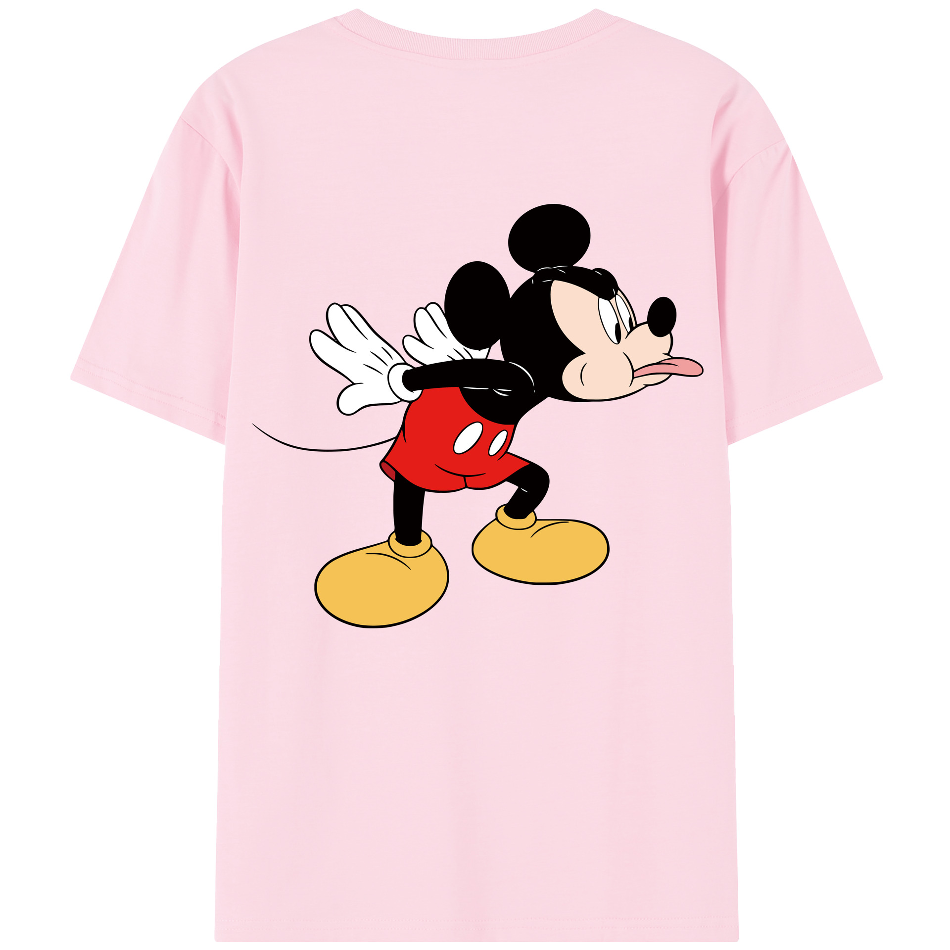（画像用） ミッキーマウス Mickey Mouse 綿100％半袖Tシャツ（背面プリント）