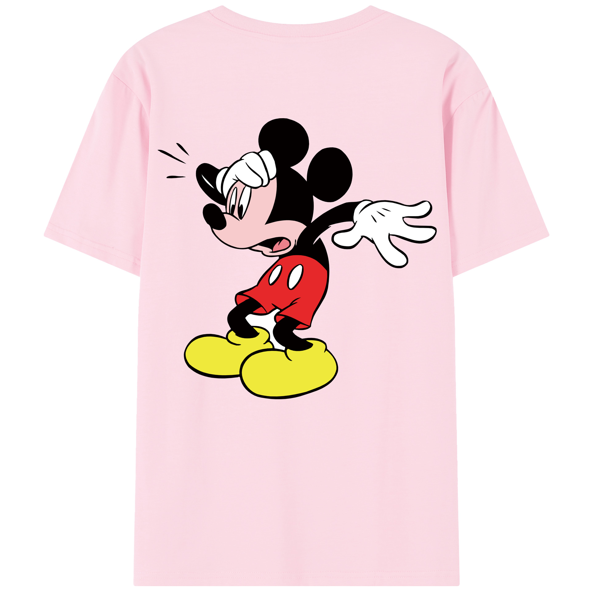 （画像用） ミッキーマウス Mickey Mouse 綿100％半袖Tシャツ（背面プリント）