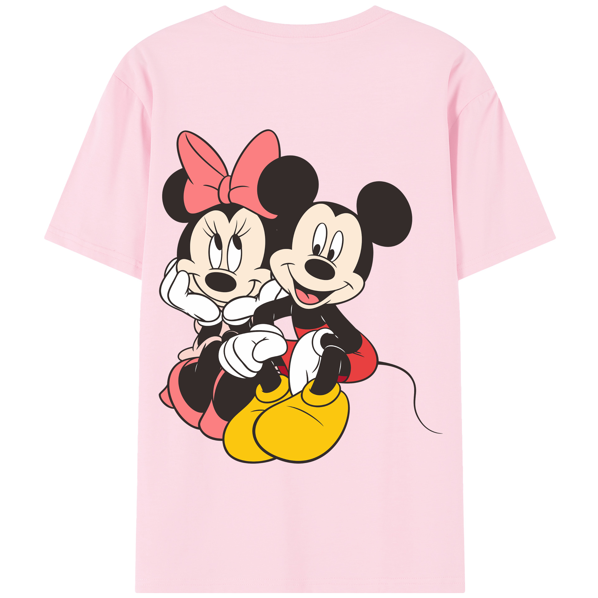 （画像用） ミッキーマウス Mickey Mouse 綿100％半袖Tシャツ（背面プリント）