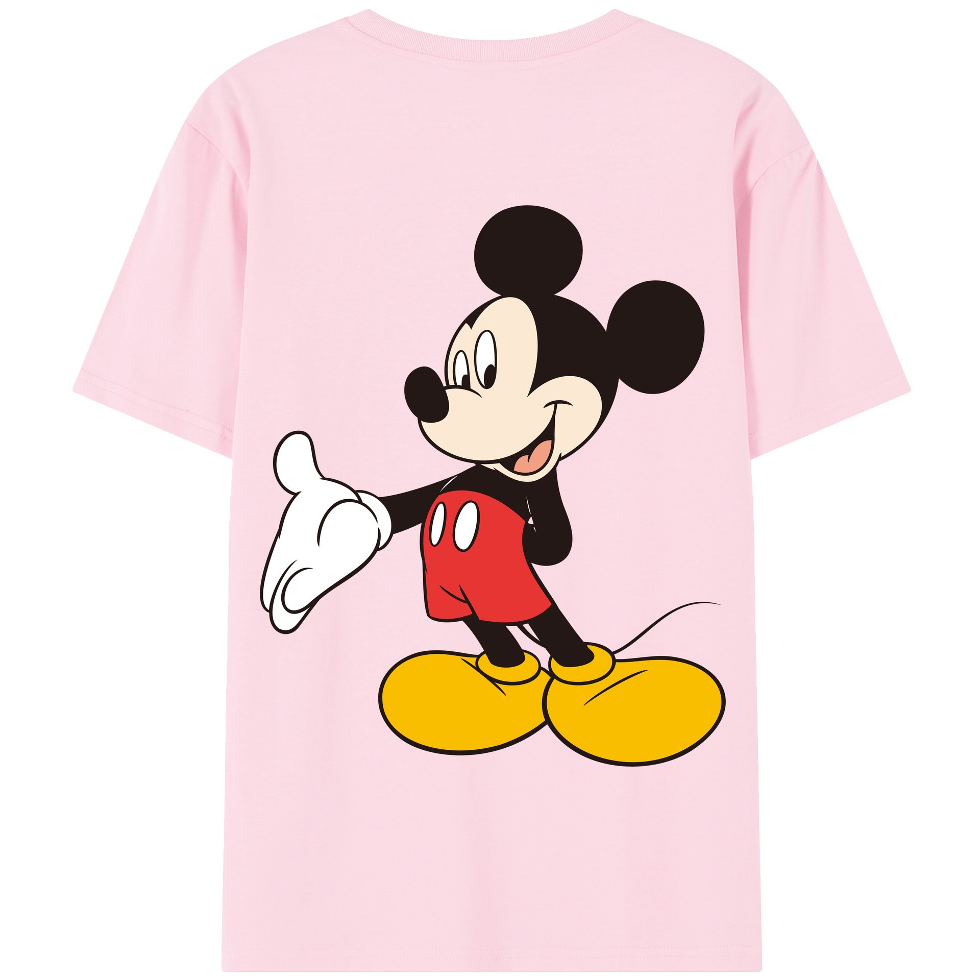 （画像用） ミッキーマウス Mickey Mouse 綿100％半袖Tシャツ（背面プリント）