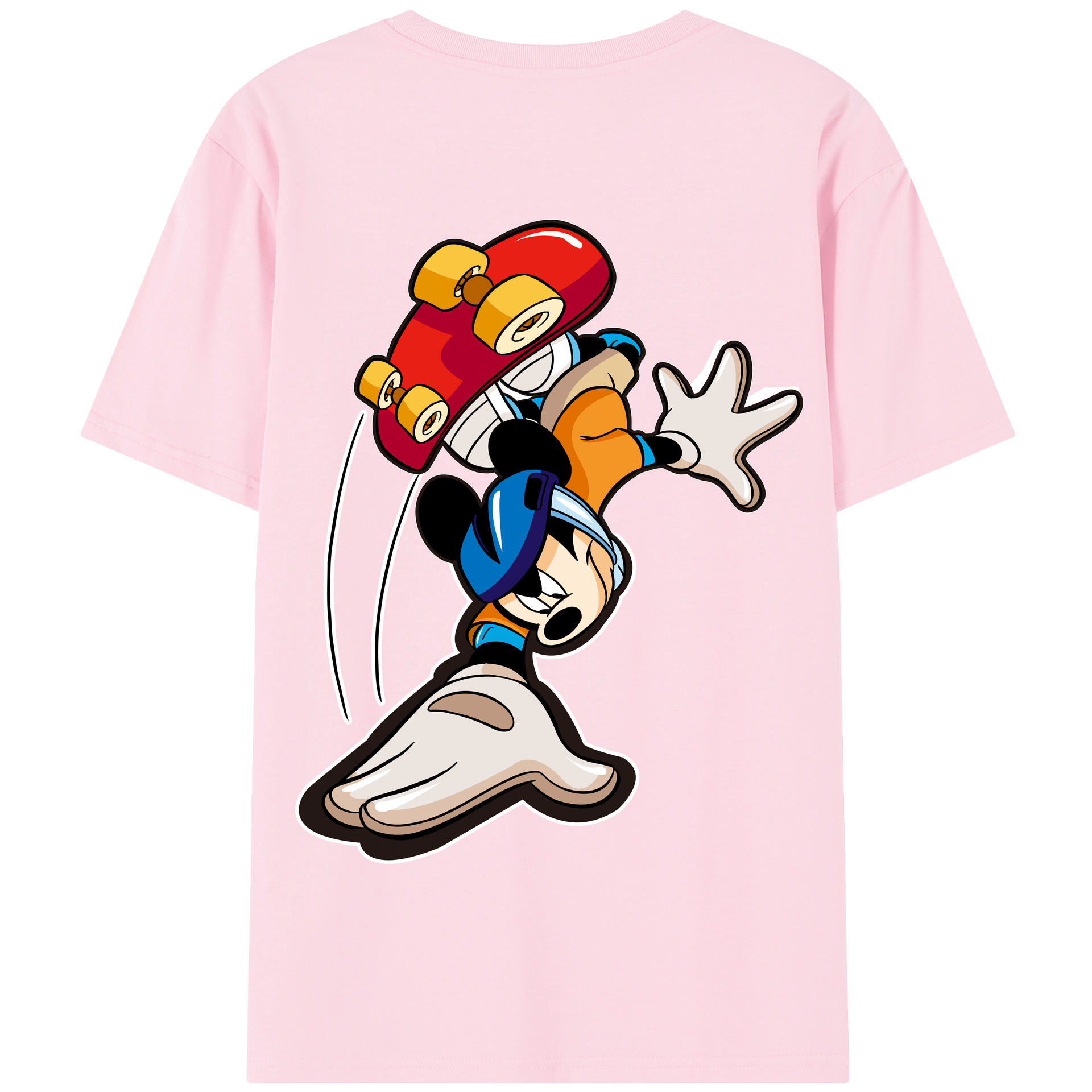 （画像用） ミッキーマウス Mickey Mouse 綿100％半袖Tシャツ（背面プリント）