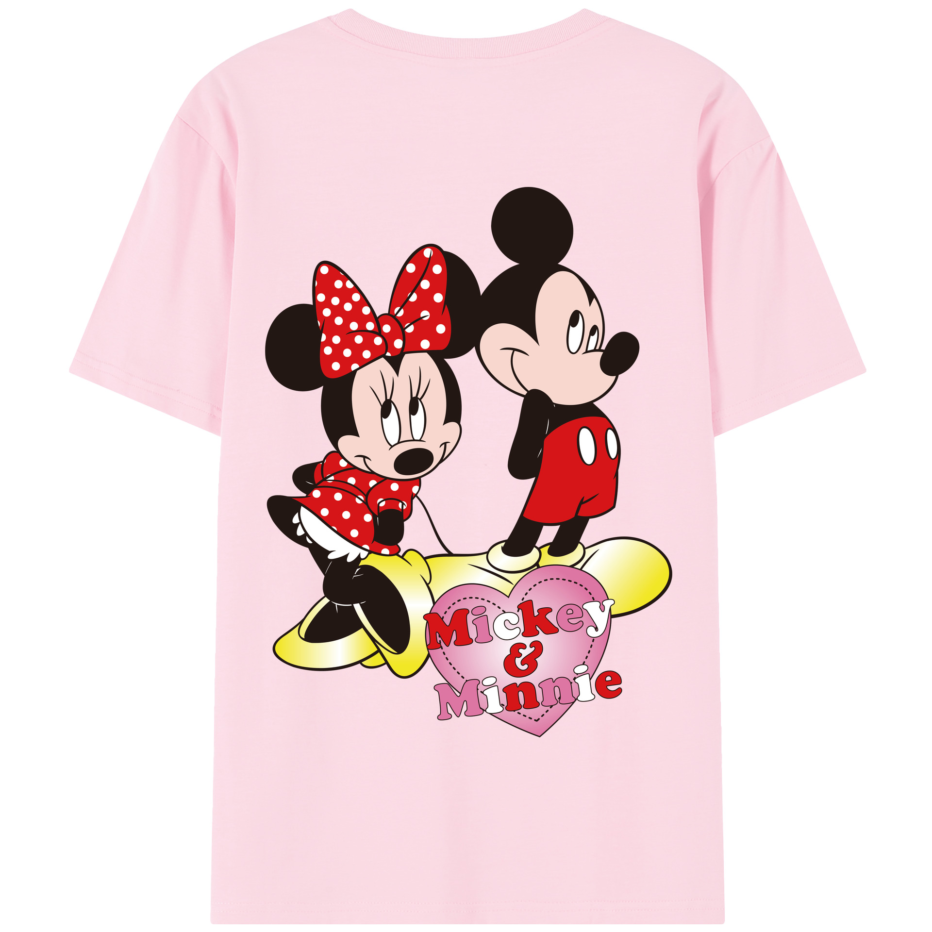 （画像用） ミッキーマウス Mickey Mouse 綿100％半袖Tシャツ（背面プリント）