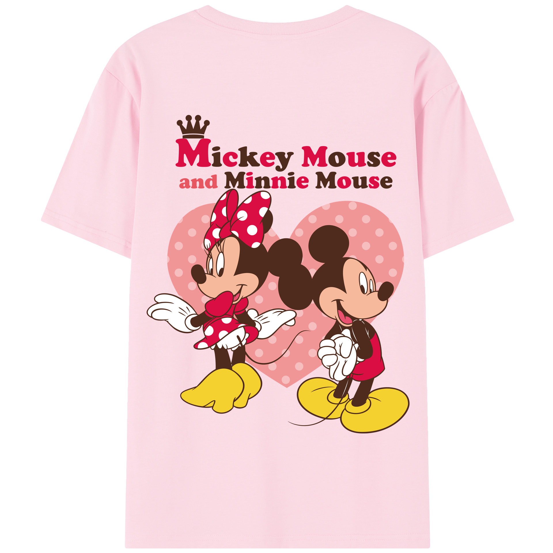 （画像用） ミッキーマウス Mickey Mouse 綿100％半袖Tシャツ（背面プリント）
