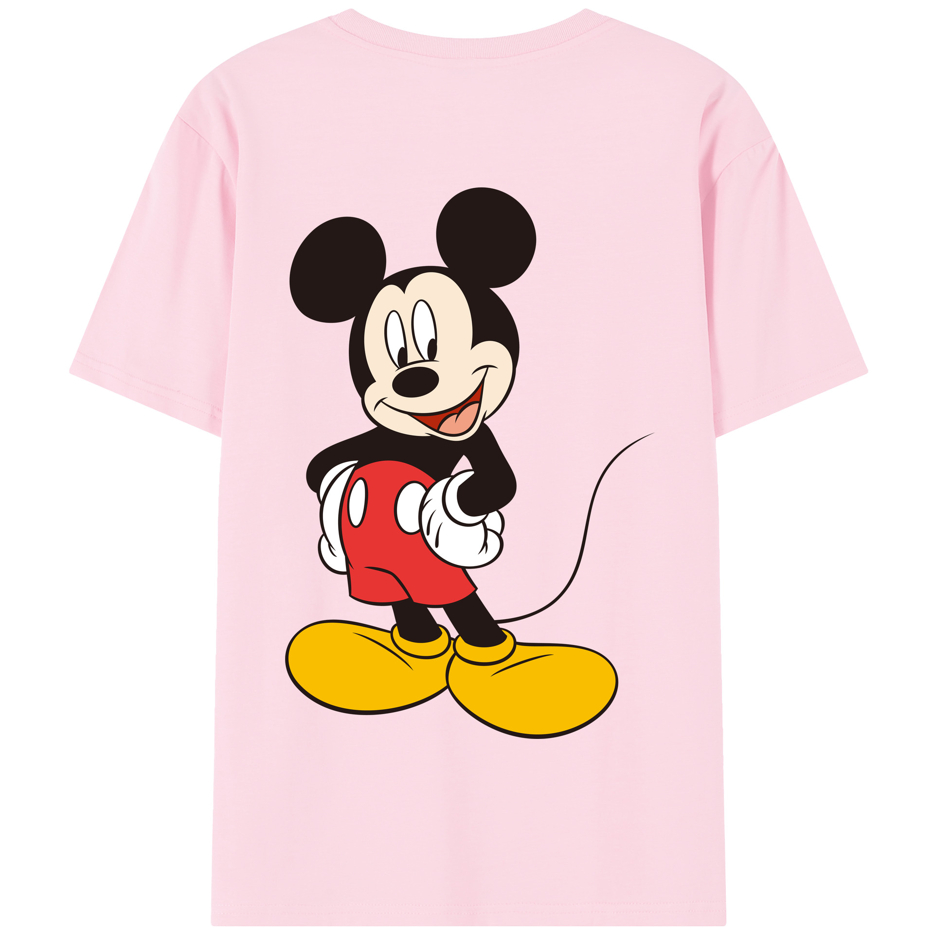 （画像用） ミッキーマウス Mickey Mouse 綿100％半袖Tシャツ（背面プリント）
