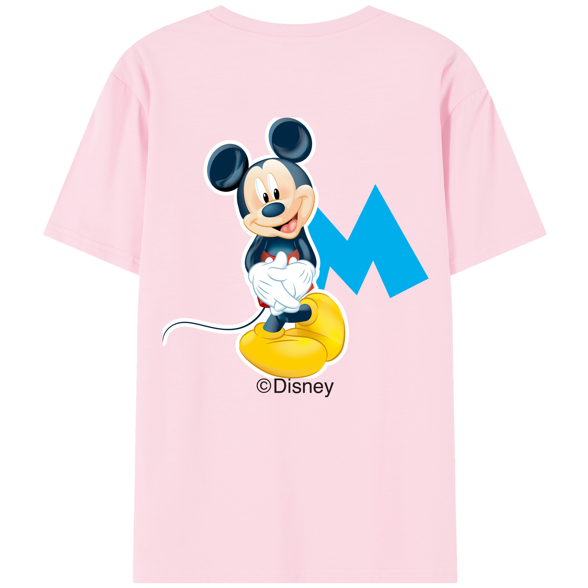 （画像用） ミッキーマウス Mickey Mouse 綿100％半袖Tシャツ（背面プリント）