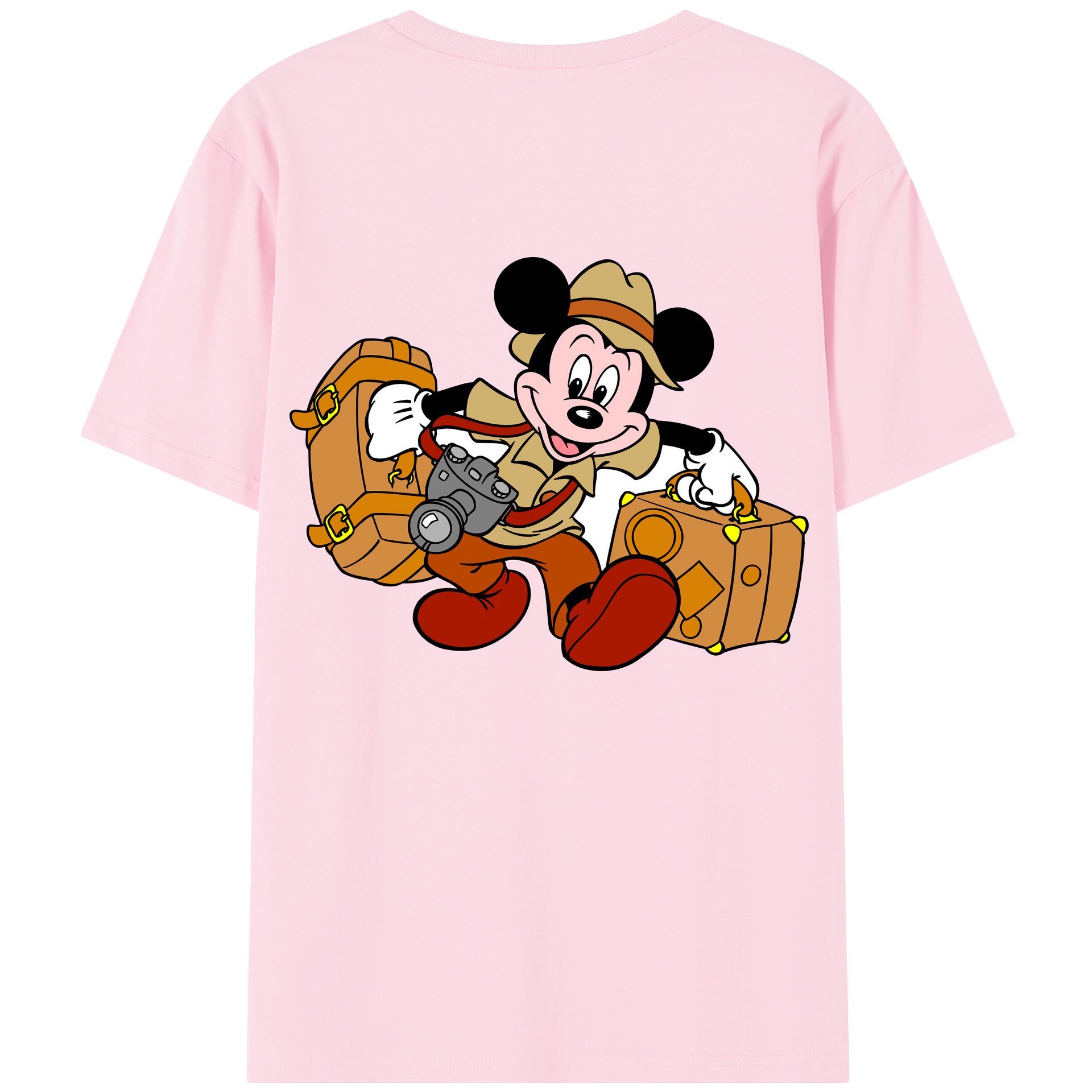 （画像用） ミッキーマウス Mickey Mouse 綿100％半袖Tシャツ（背面プリント）