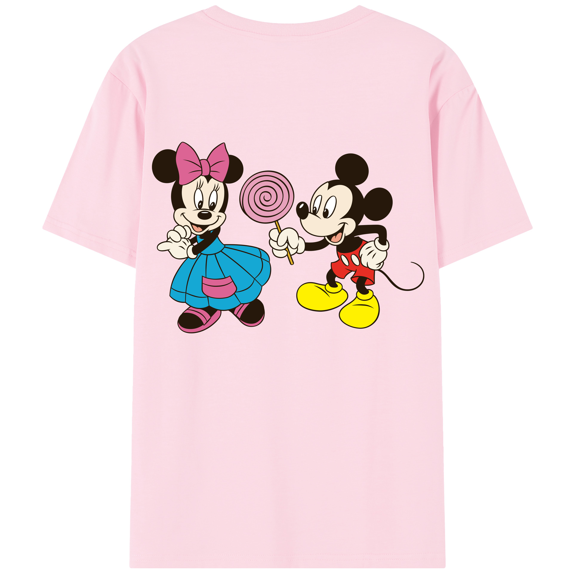 （画像用） ミッキーマウス Mickey Mouse 綿100％半袖Tシャツ（背面プリント）