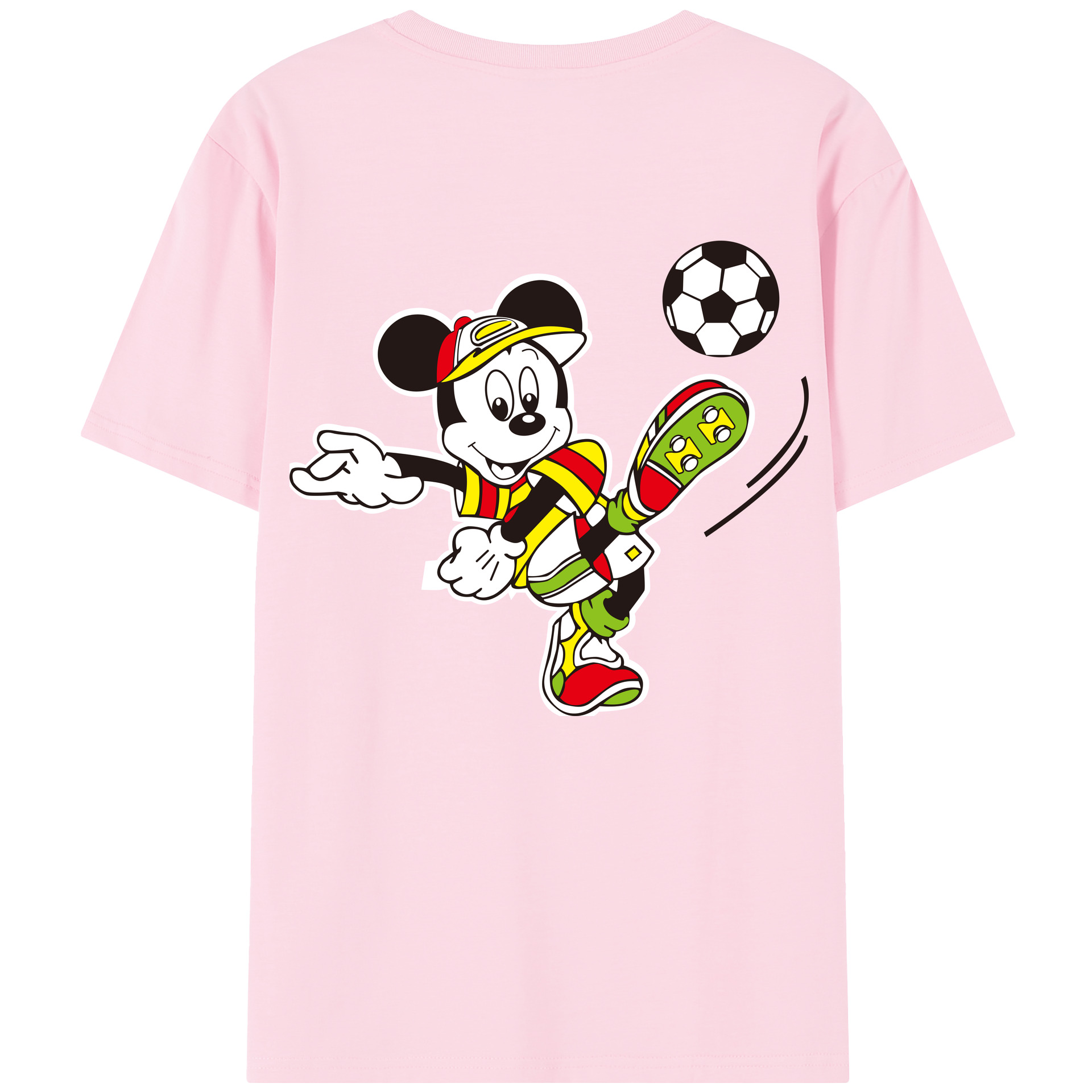 （画像用） ミッキーマウス Mickey Mouse 綿100％半袖Tシャツ（背面プリント）