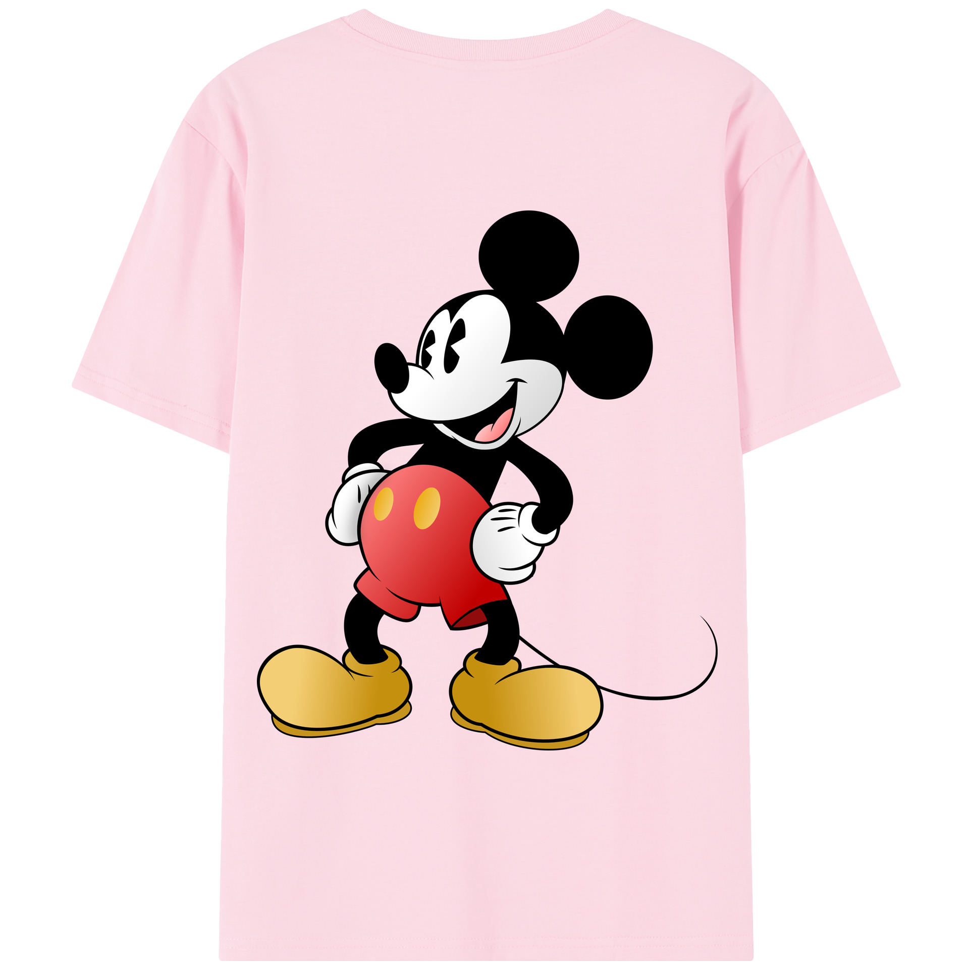 （画像用） ミッキーマウス Mickey Mouse 綿100％半袖Tシャツ（背面プリント）