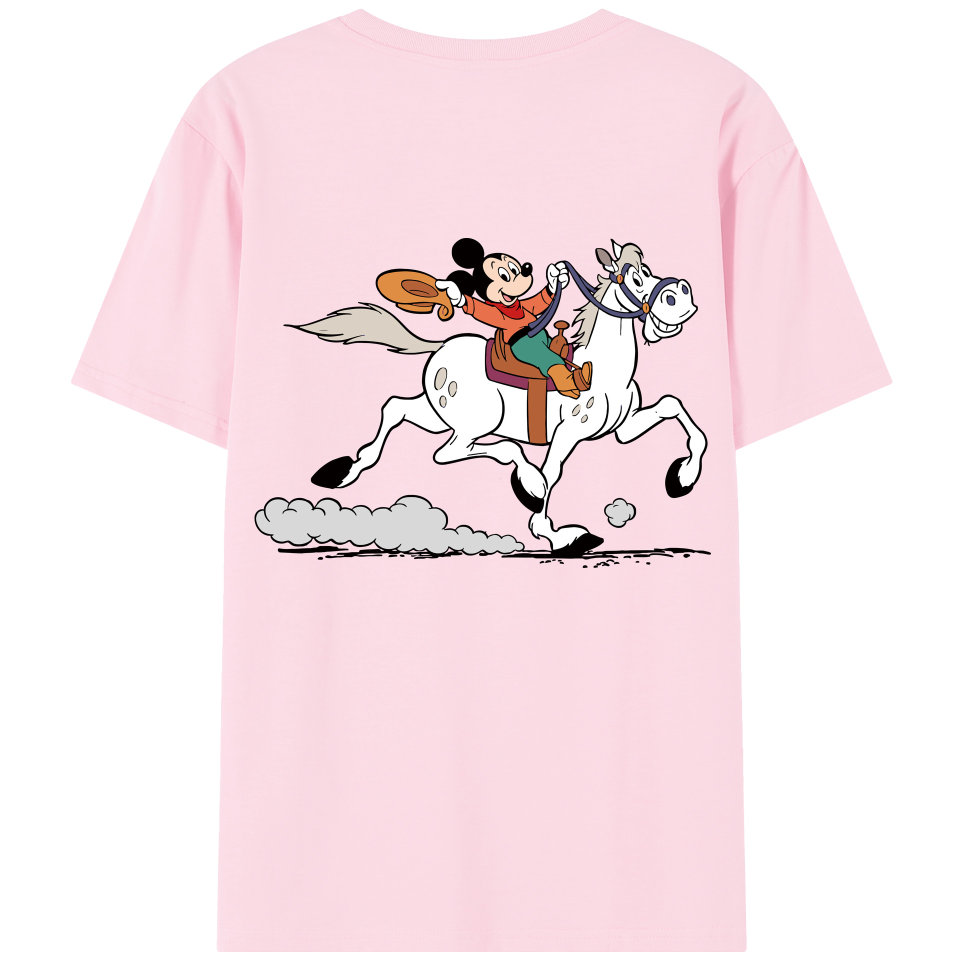 （画像用） ミッキーマウス Mickey Mouse 綿100％半袖Tシャツ（背面プリント）