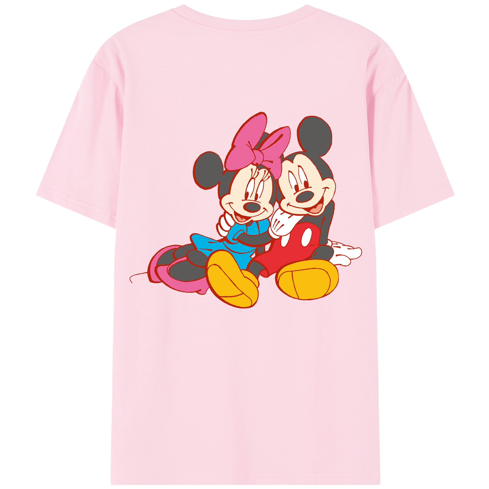 （画像用） ミッキーマウス Mickey Mouse 綿100％半袖Tシャツ（背面プリント）