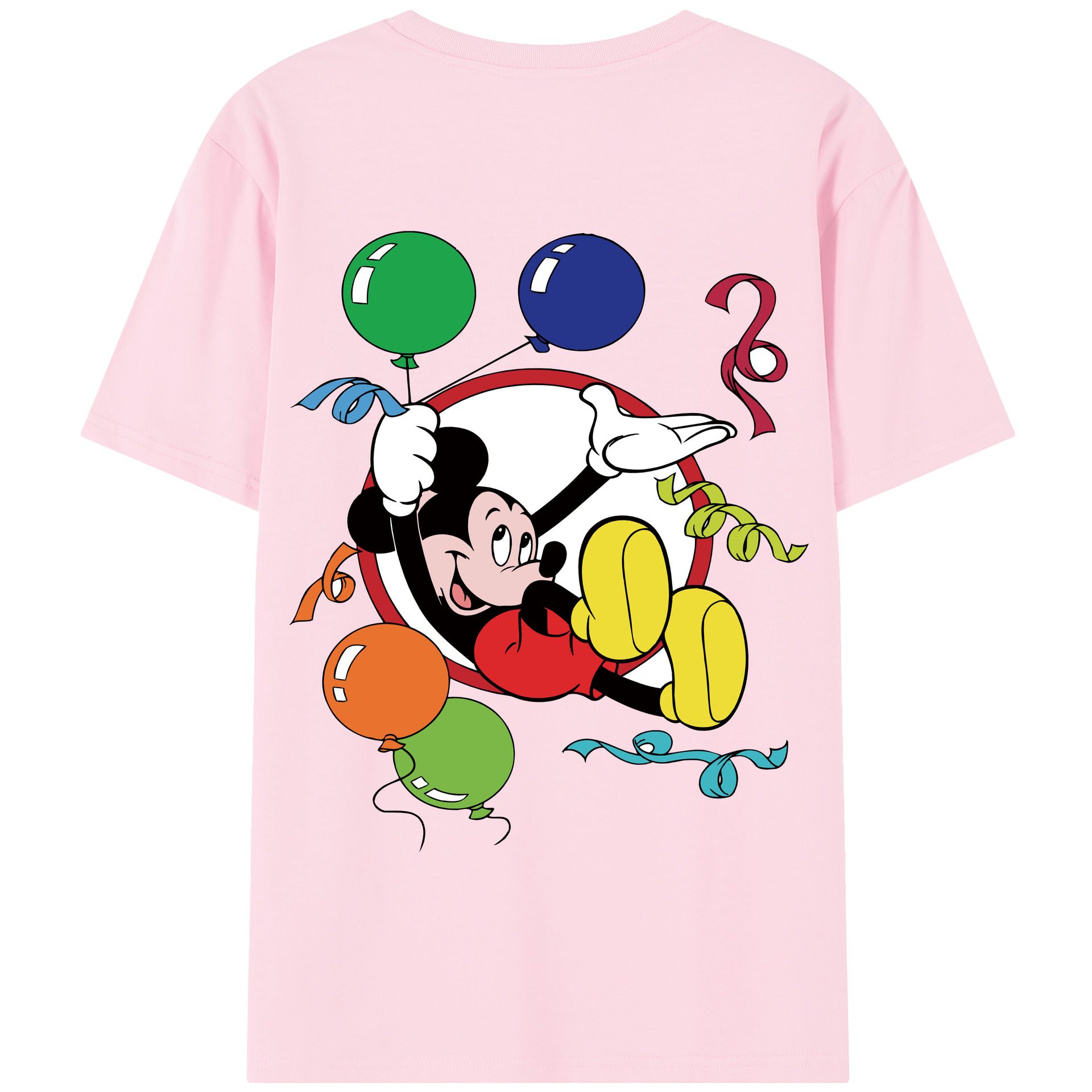 （画像用） ミッキーマウス Mickey Mouse 綿100％半袖Tシャツ（背面プリント）