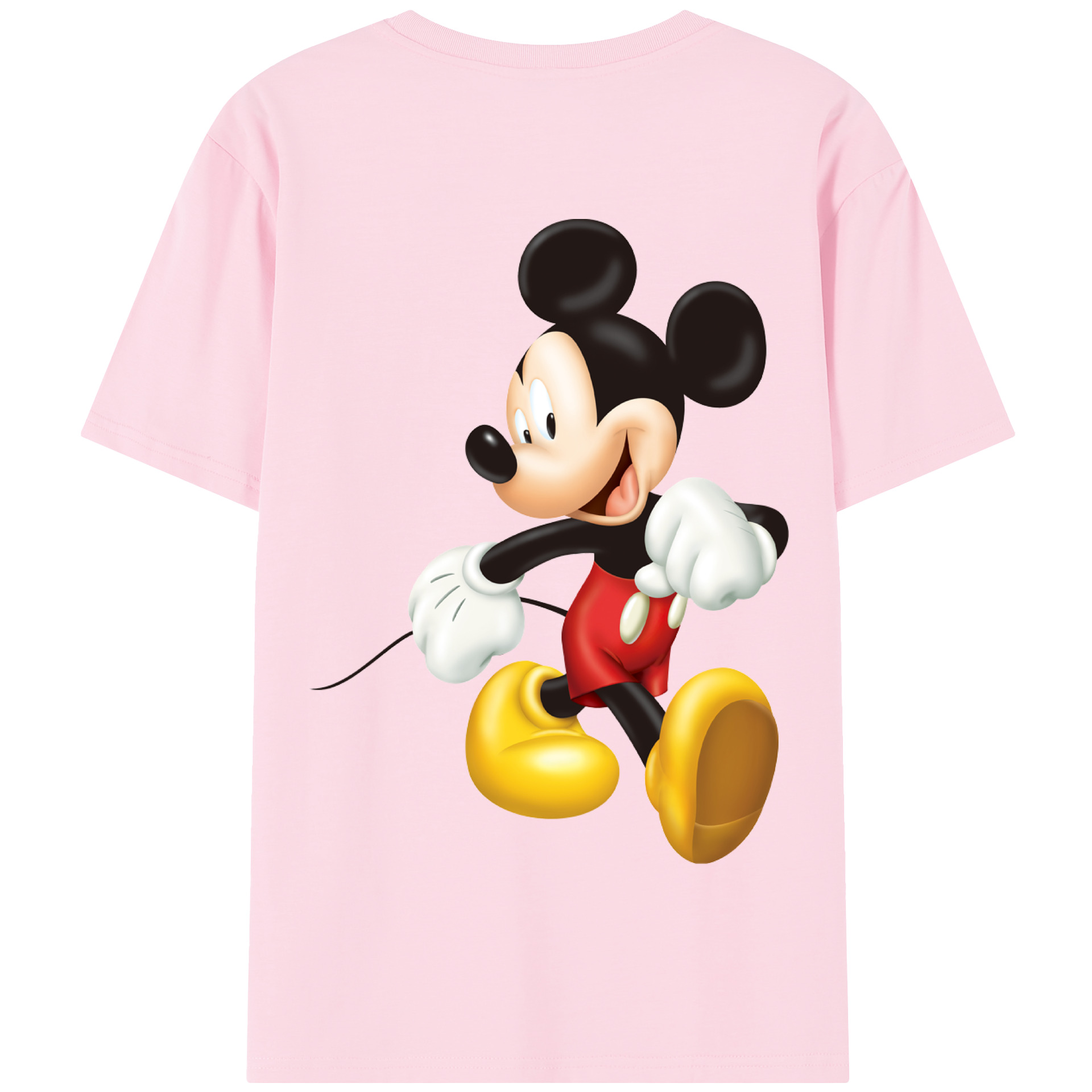 （画像用） ミッキーマウス Mickey Mouse 綿100％半袖Tシャツ（背面プリント）