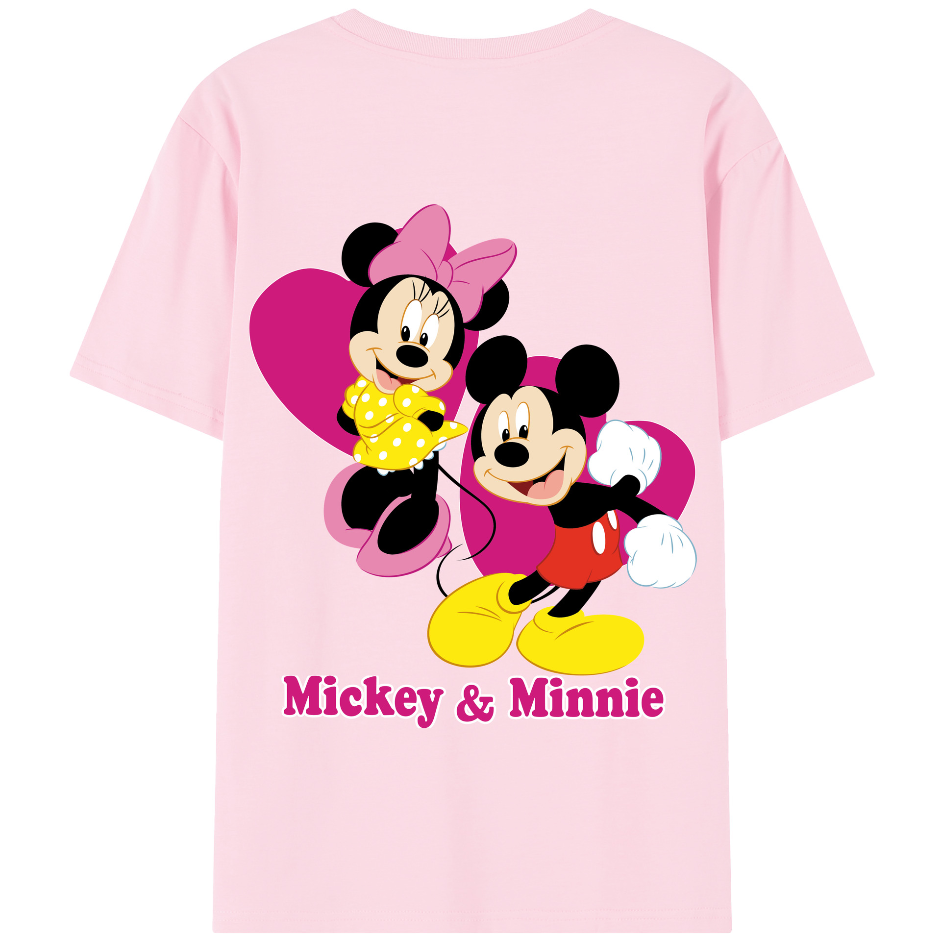 （画像用） ミッキーマウス Mickey Mouse 綿100％半袖Tシャツ（背面プリント）