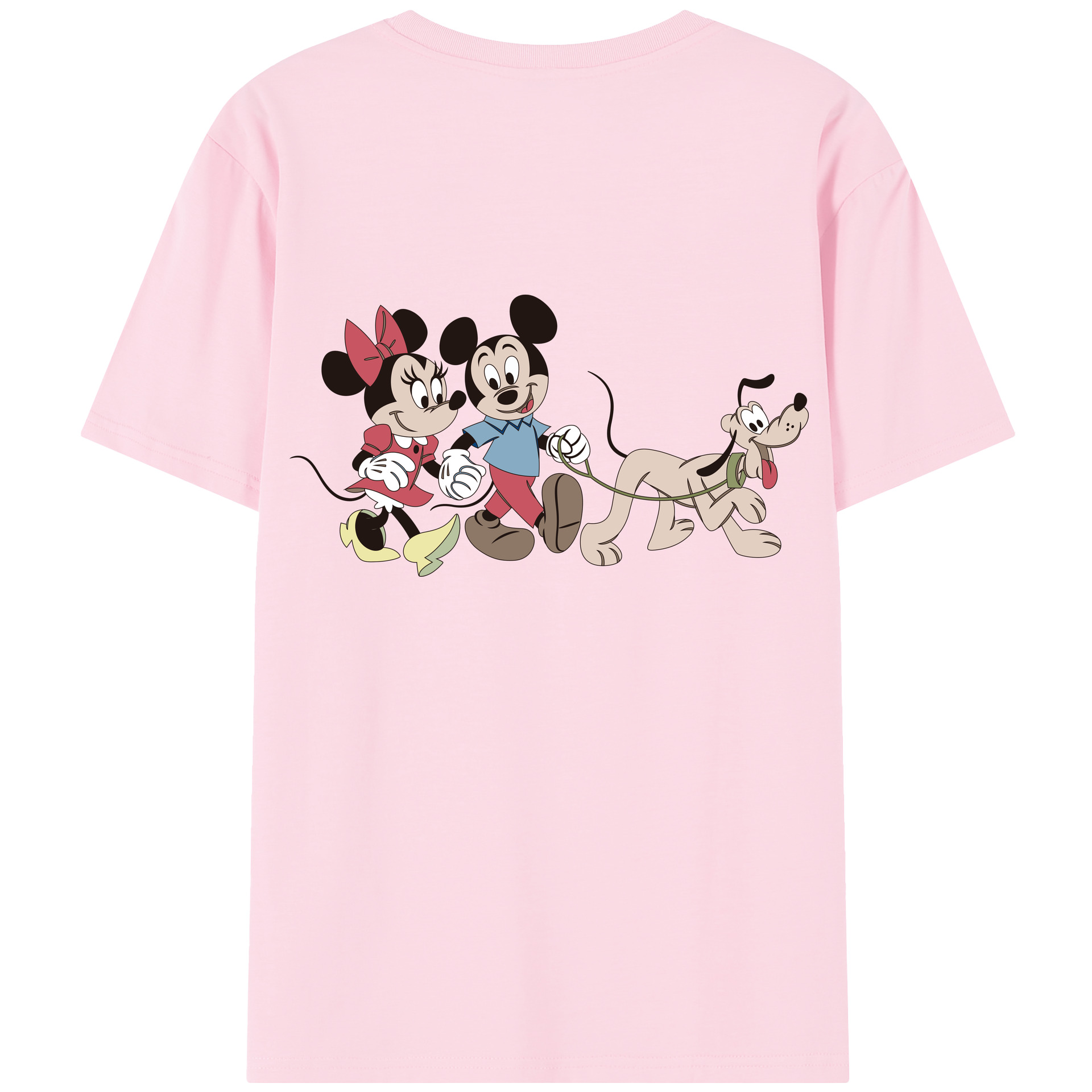 （画像用） ミッキーマウス Mickey Mouse 綿100％半袖Tシャツ（背面プリント）